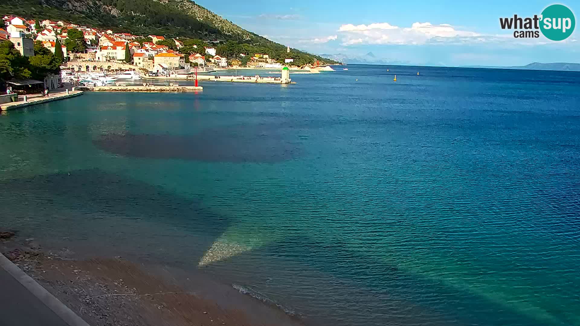 Webcam Bol centre-ville & marina – Vue en direct depuis Bol, île de Brač