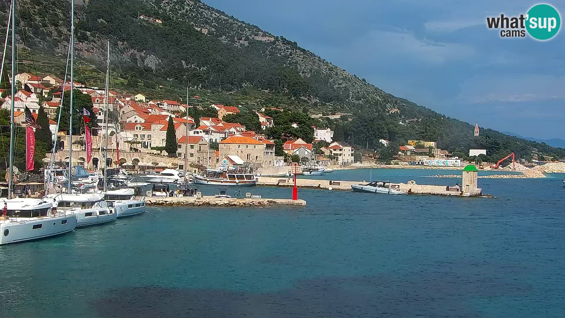 Webcam Bol Centre-Ville & Marina – Vue en direct depuis Bol, île de Brač