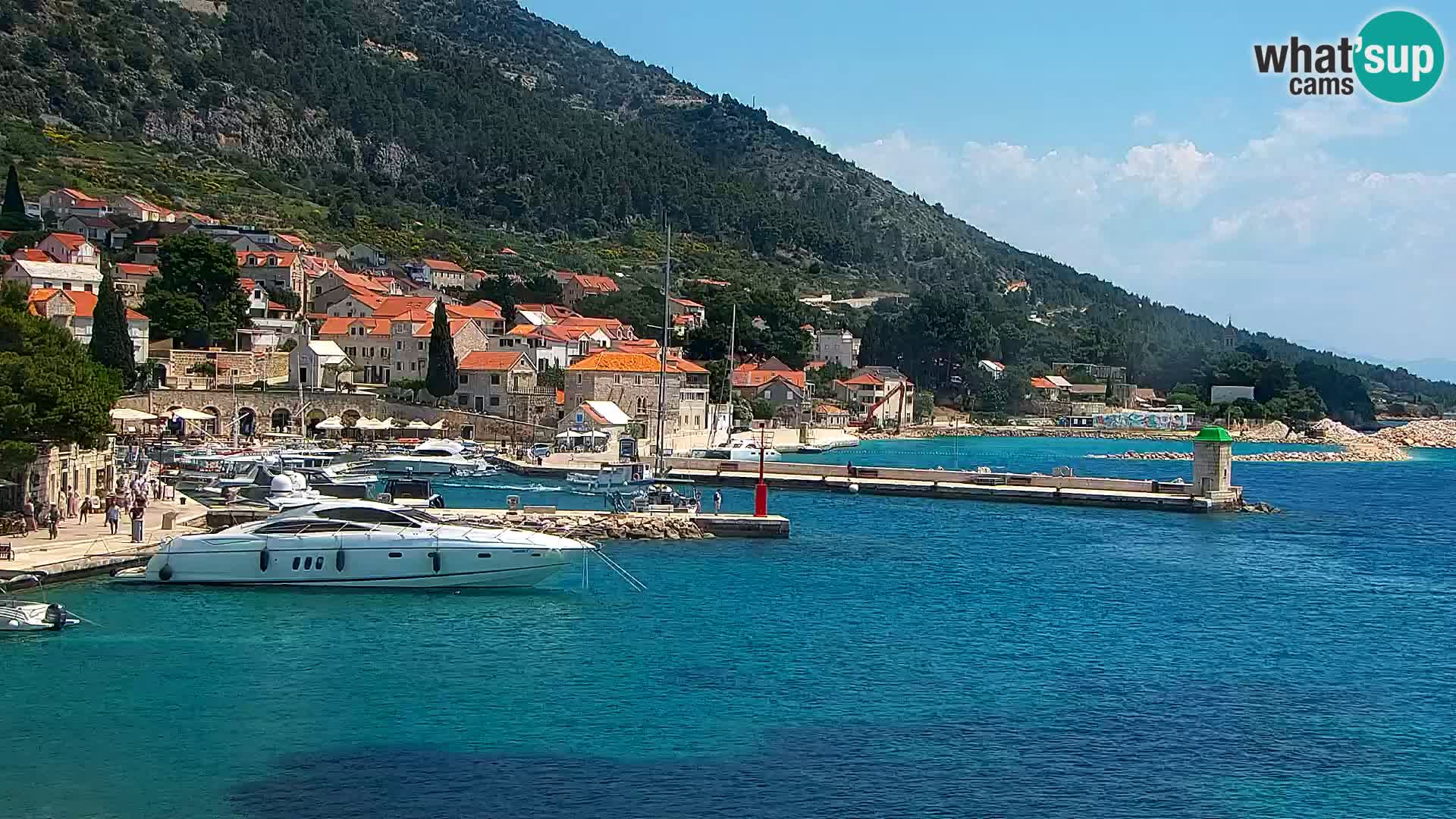 Webcam Bol centre-ville & marina – Vue en direct depuis Bol, île de Brač