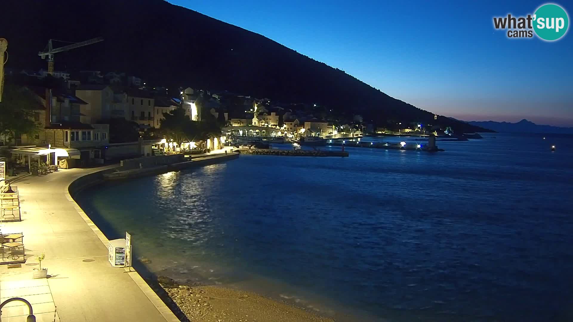 Webcam Bol centre-ville & marina – Vue en direct depuis Bol, île de Brač