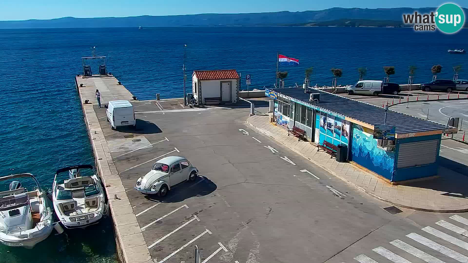 Webcam Bol centre-ville & marina – Vue en direct depuis Bol, île de Brač