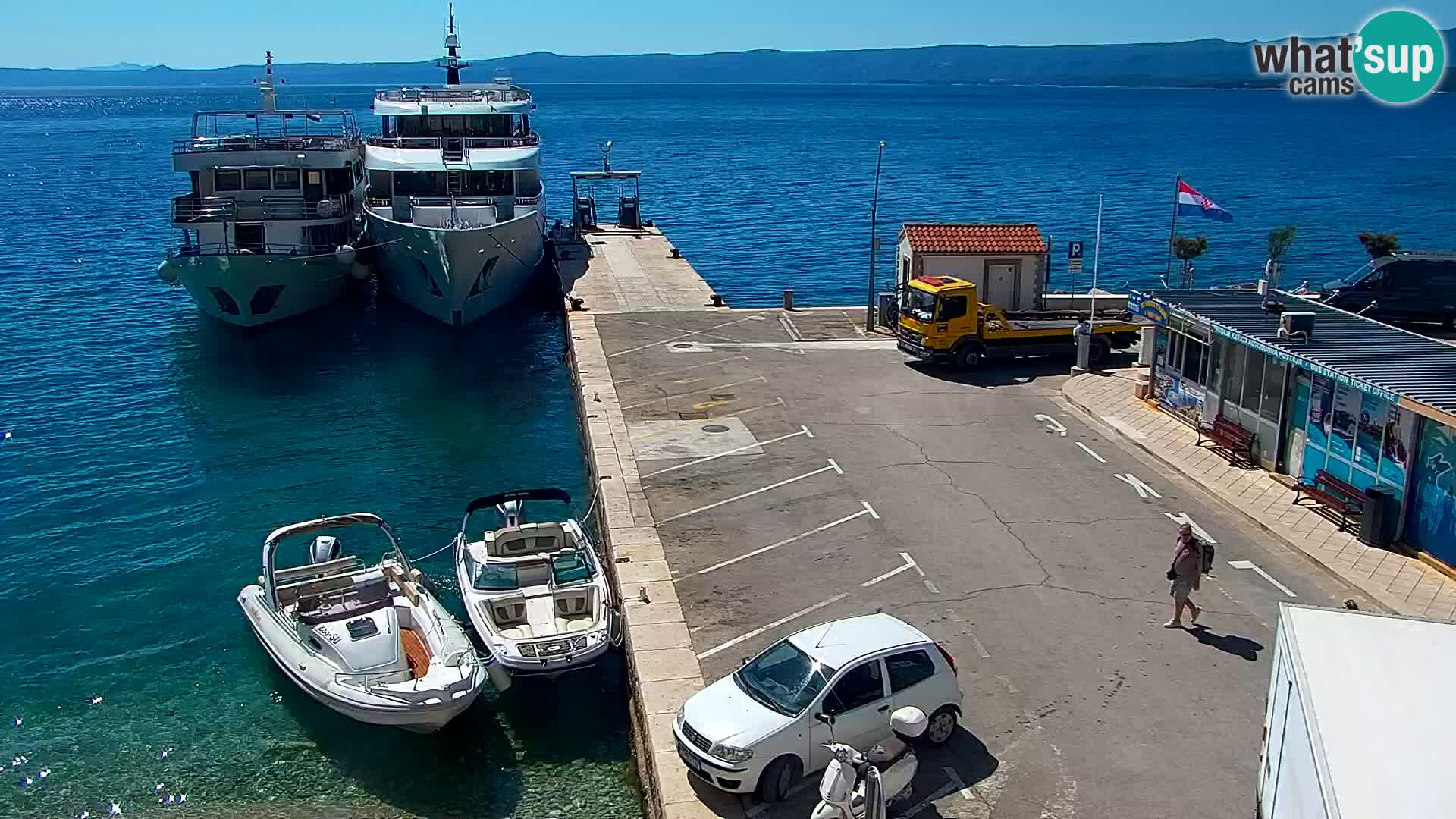 Webcam Bol centre-ville & marina – Vue en direct depuis Bol, île de Brač