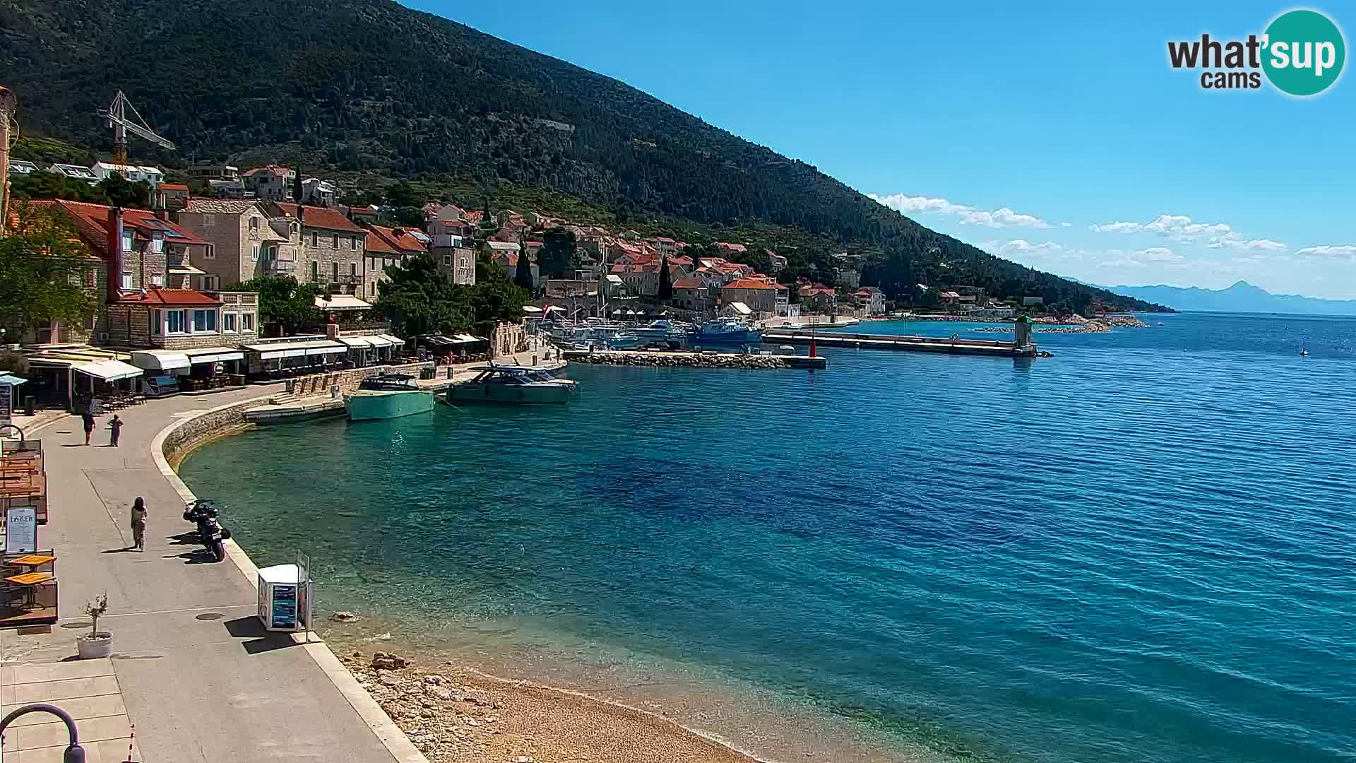 Webcam Bol centre-ville & marina – Vue en direct depuis Bol, île de Brač