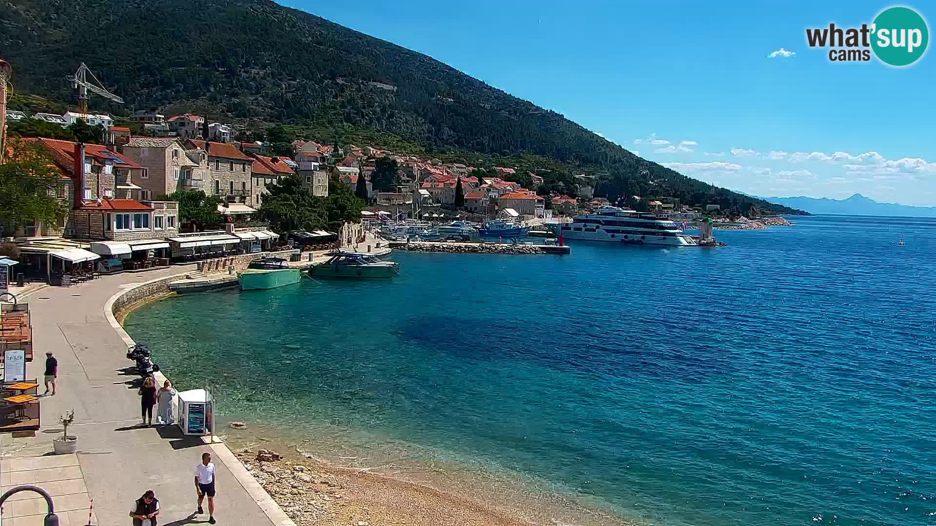 Webcam Bol centre-ville & marina – Vue en direct depuis Bol, île de Brač