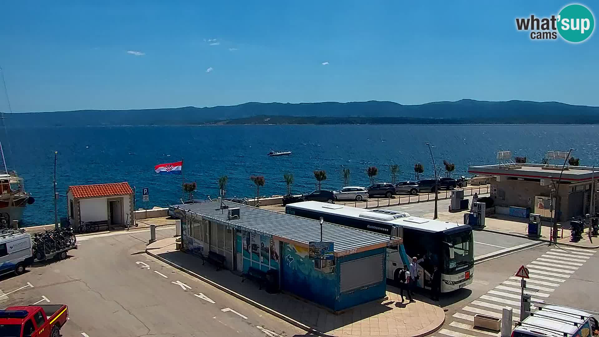 Webcam Bol centre-ville & marina – Vue en direct depuis Bol, île de Brač