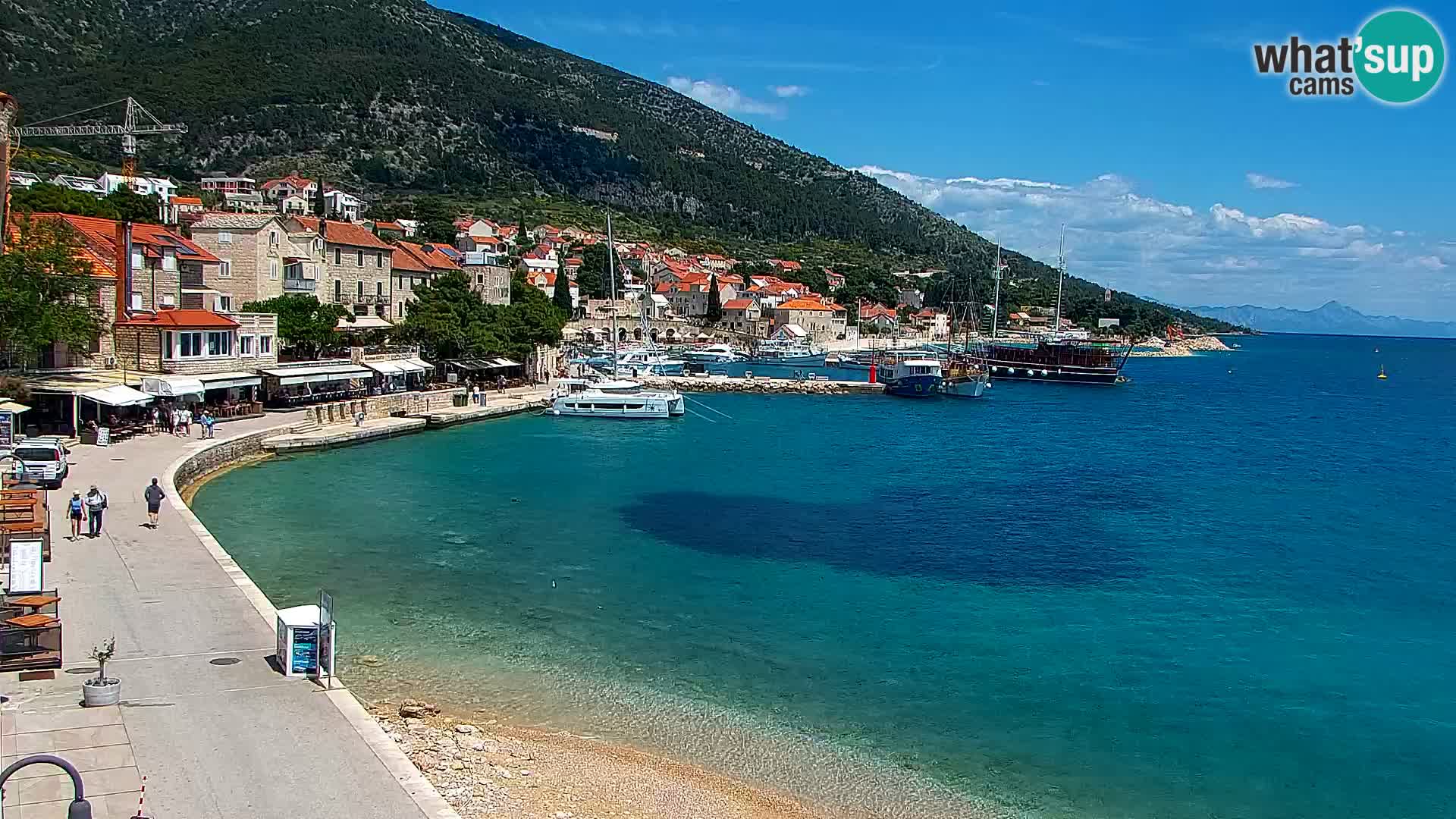 Webcam Bol centre-ville & marina – Vue en direct depuis Bol, île de Brač