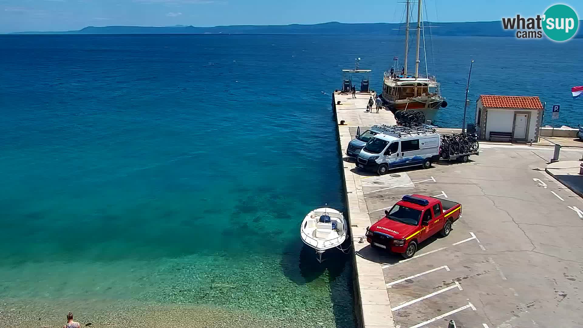 Webcam Bol Centre-Ville & Marina – Vue en direct depuis Bol, île de Brač