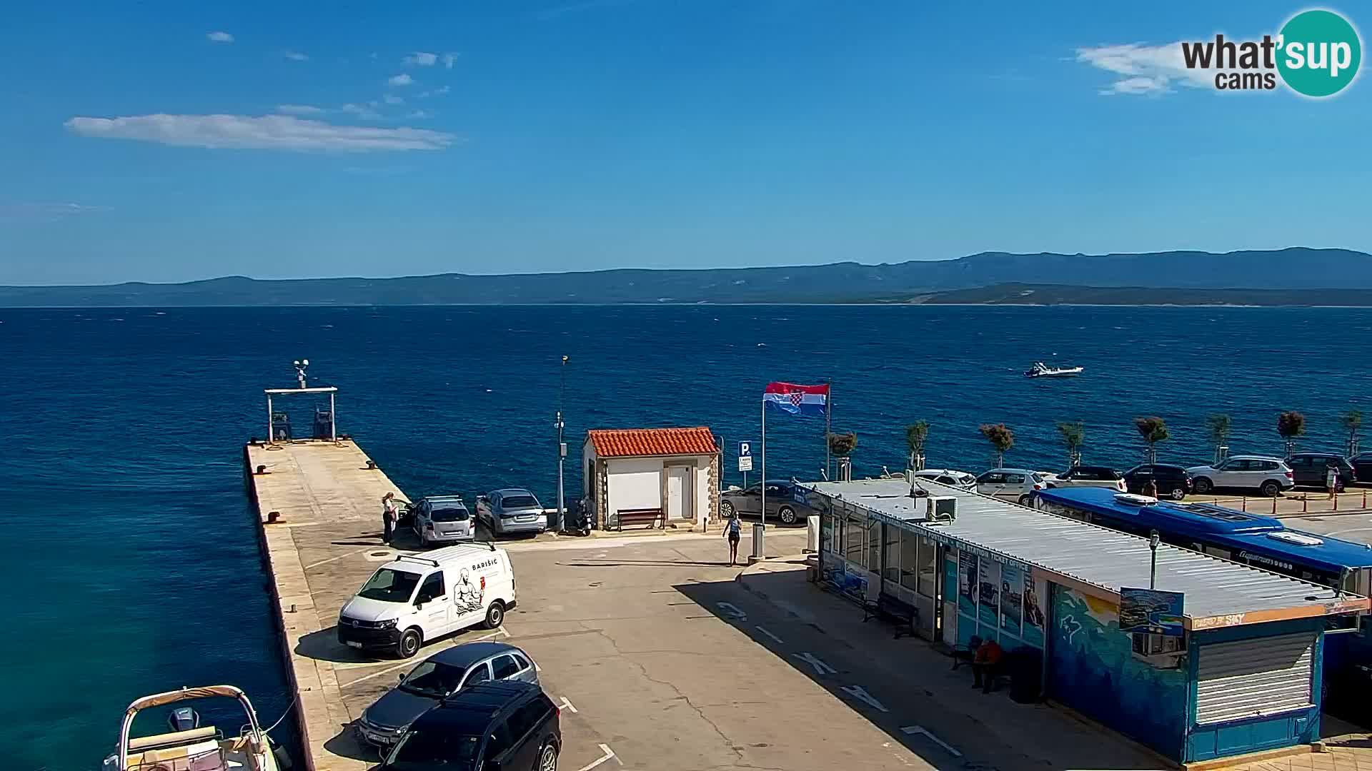 Webcam Bol Centre-Ville & Marina – Vue en direct depuis Bol, île de Brač