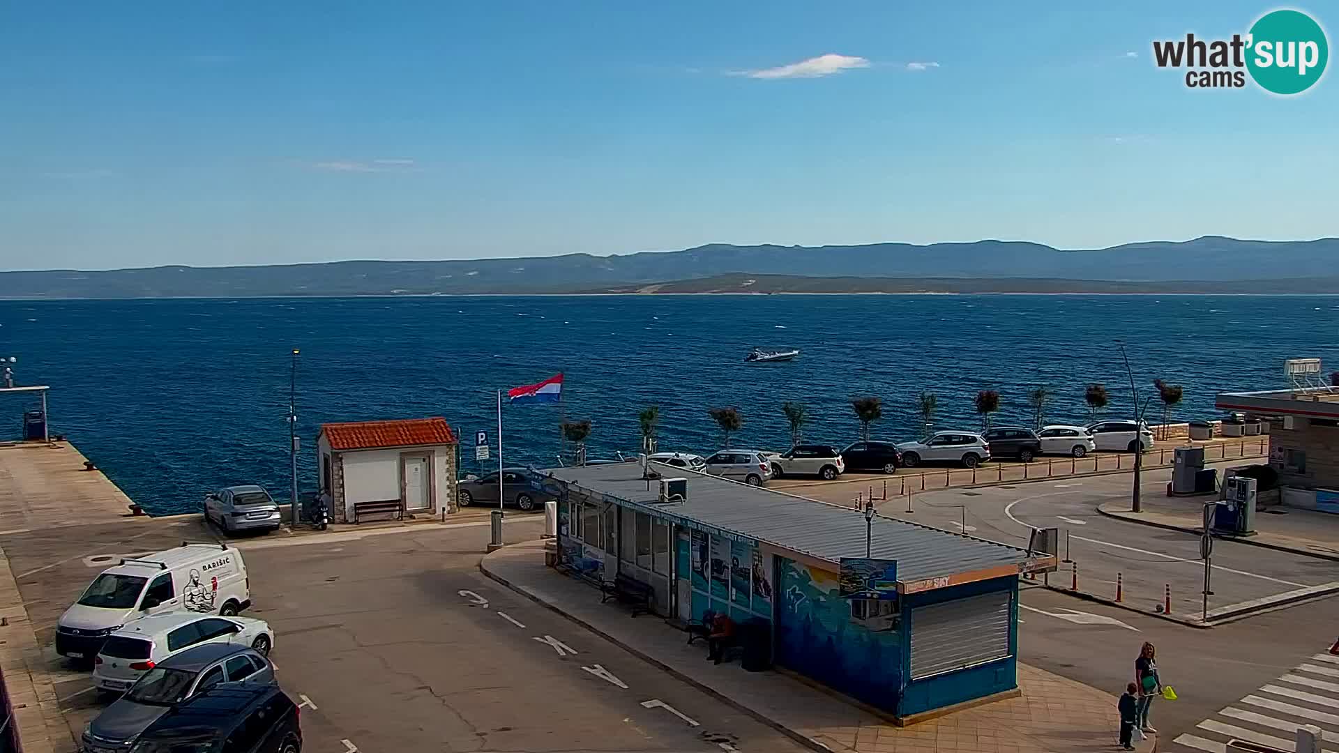 Webcam Bol centre-ville & marina – Vue en direct depuis Bol, île de Brač