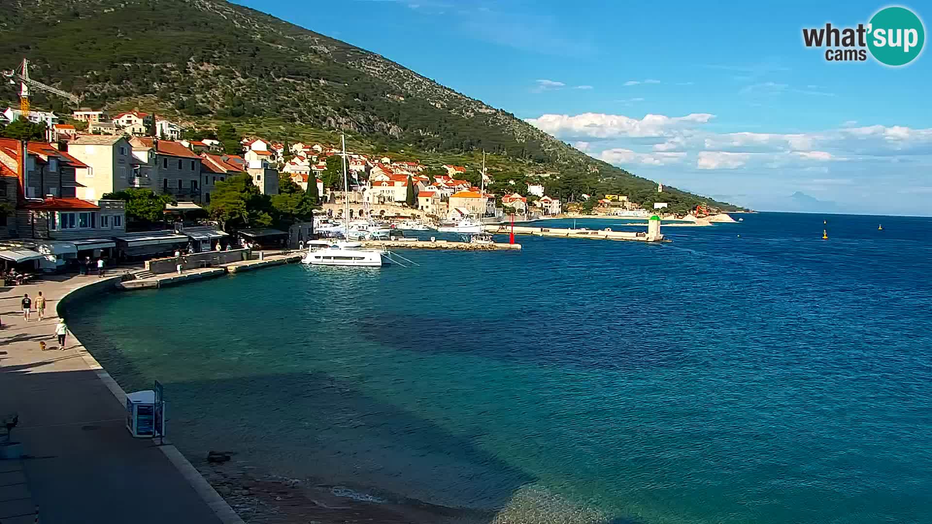 Webcam Bol Hafen & Ortszentrum – Liveblick aus Bol auf der Insel Brač