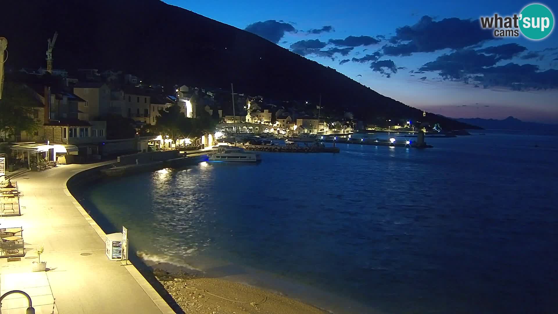Webcam Bol centre-ville & marina – Vue en direct depuis Bol, île de Brač