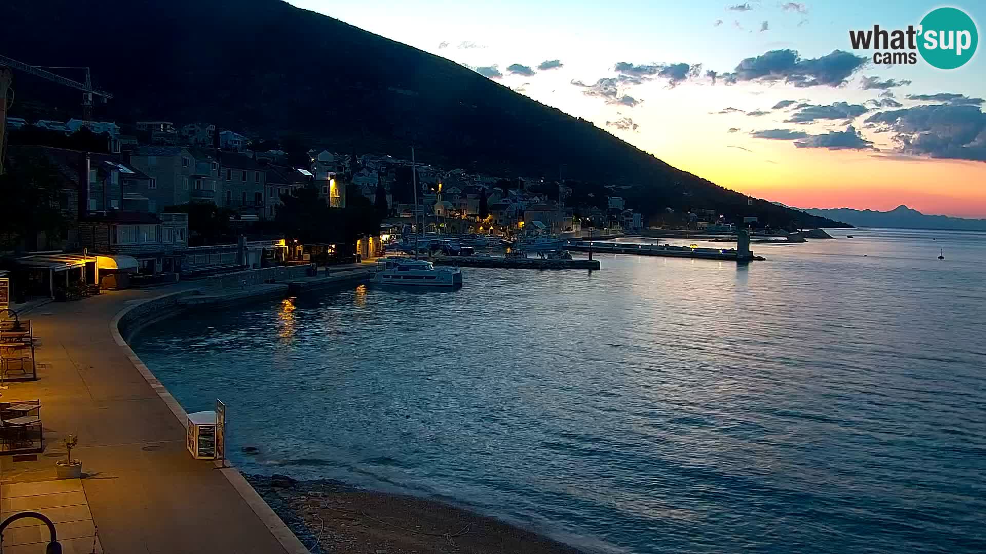 Webcam Bol centre-ville & marina – Vue en direct depuis Bol, île de Brač