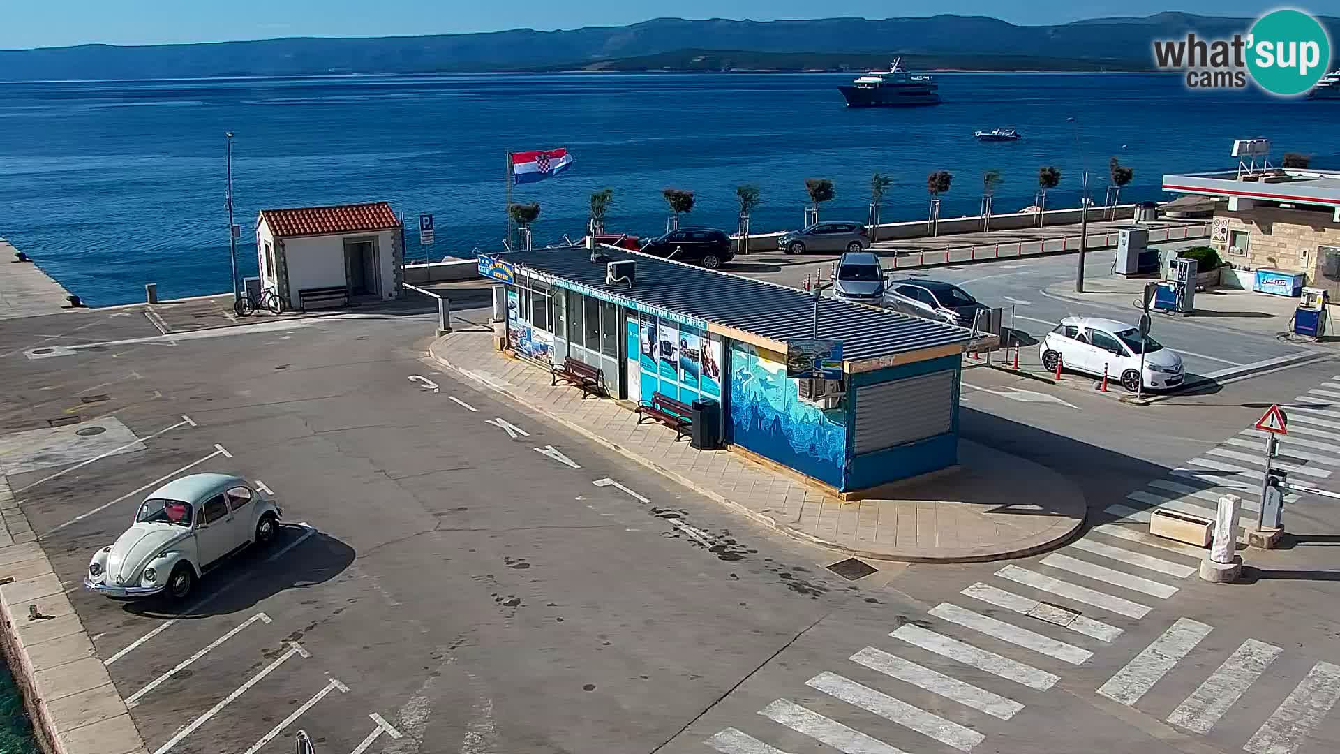 Webcam Bol centre-ville & marina – Vue en direct depuis Bol, île de Brač