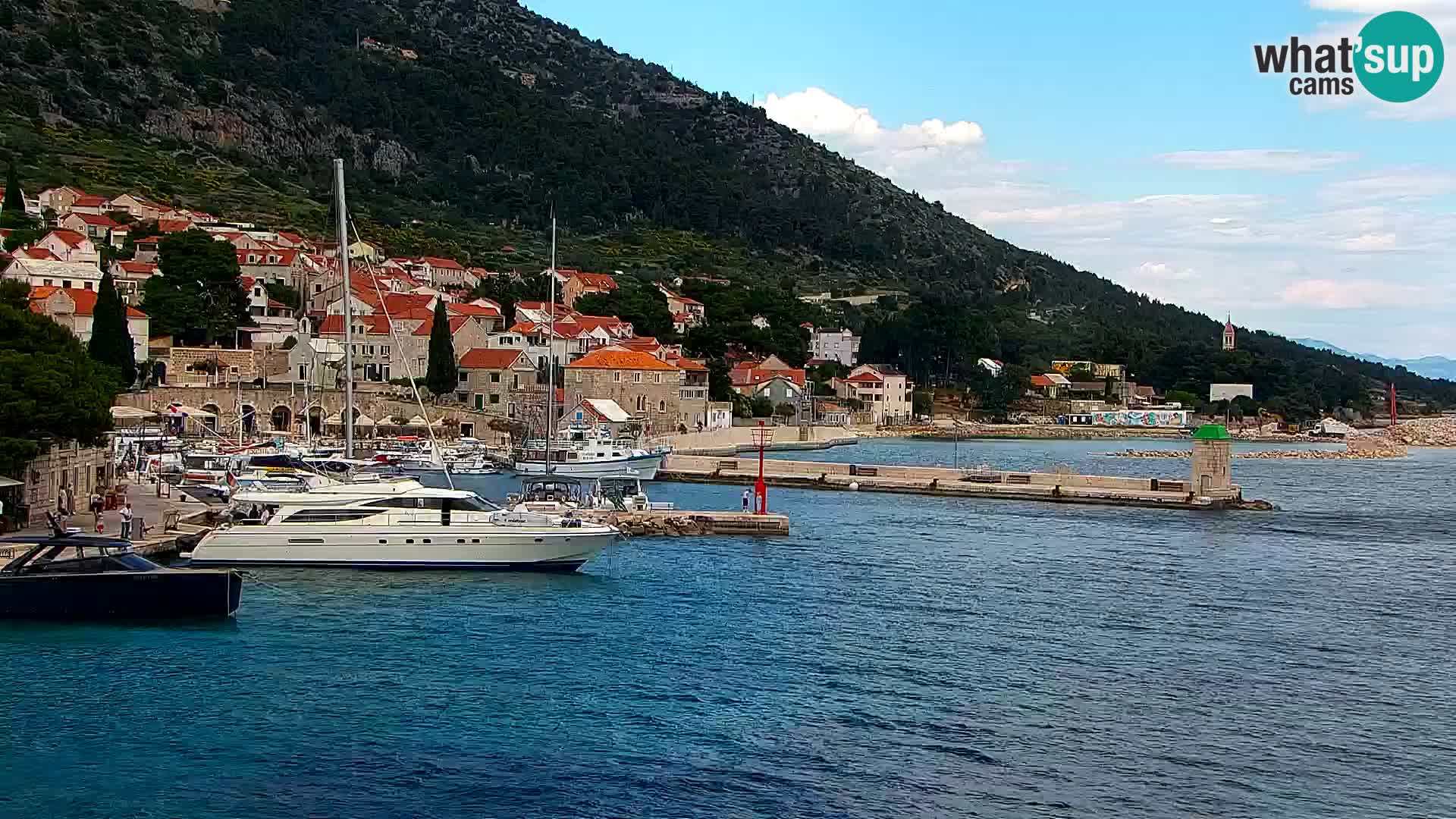 Webcam Bol centre-ville & marina – Vue en direct depuis Bol, île de Brač