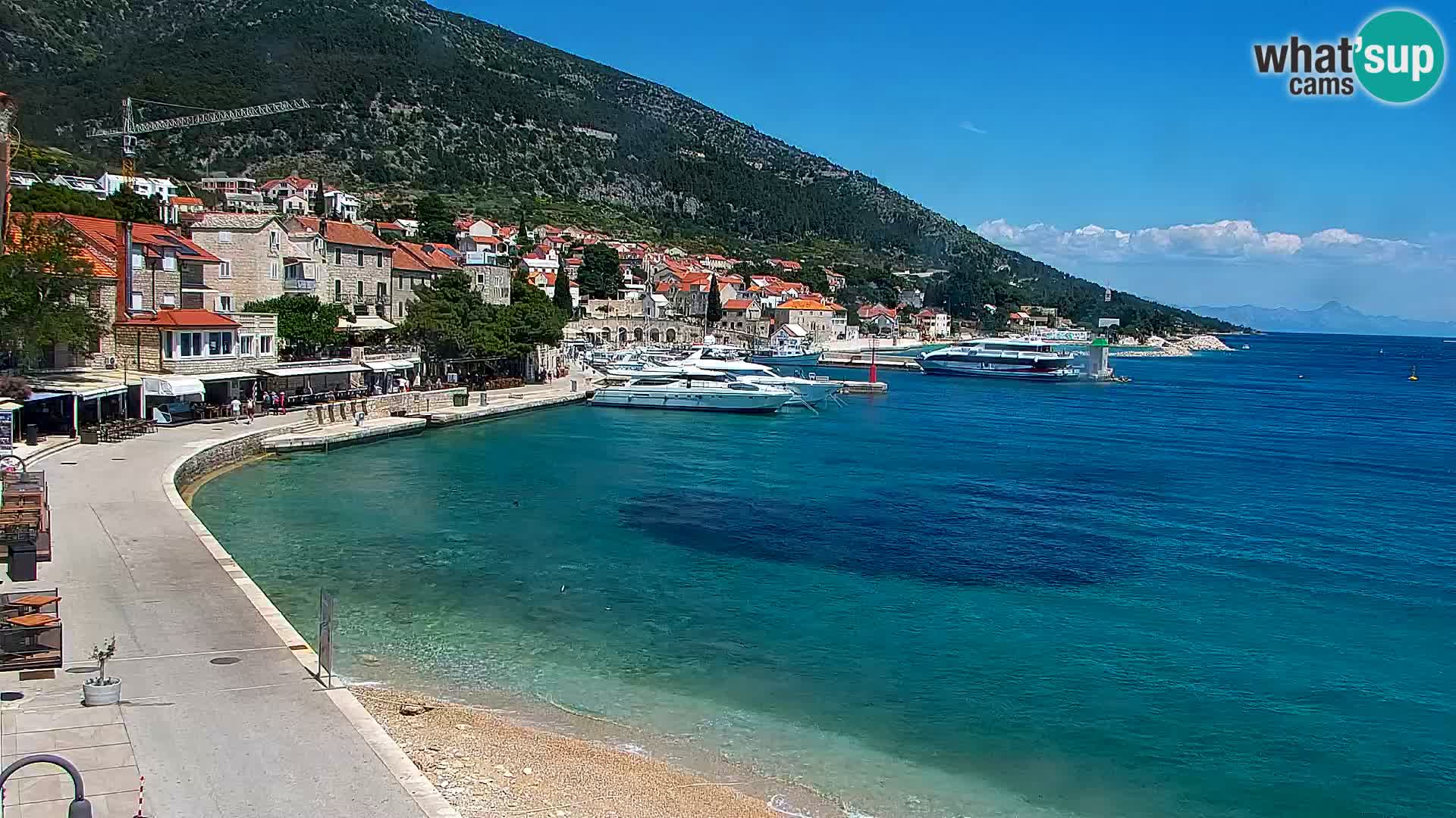 Webcam Bol centre-ville & marina – Vue en direct depuis Bol, île de Brač