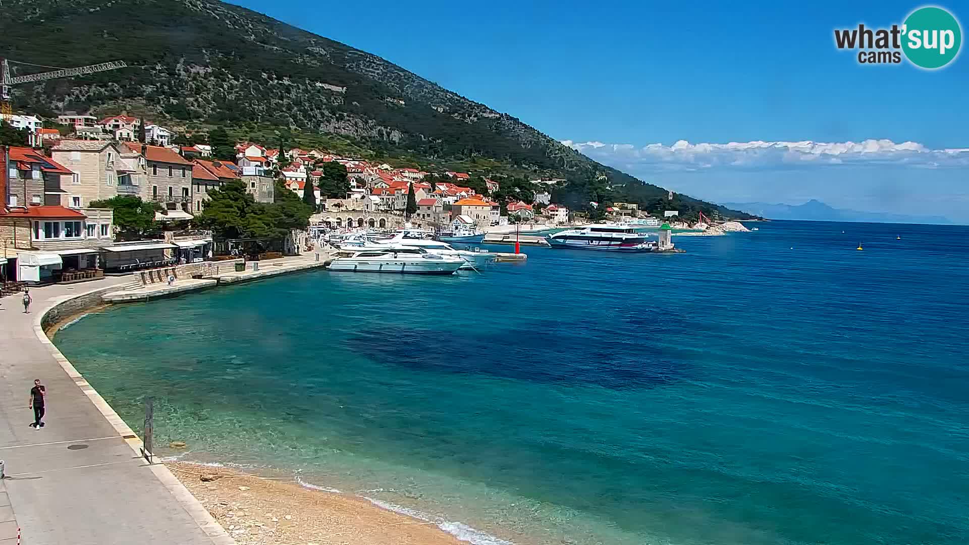 Webcam Bol Centre-Ville & Marina – Vue en direct depuis Bol, île de Brač