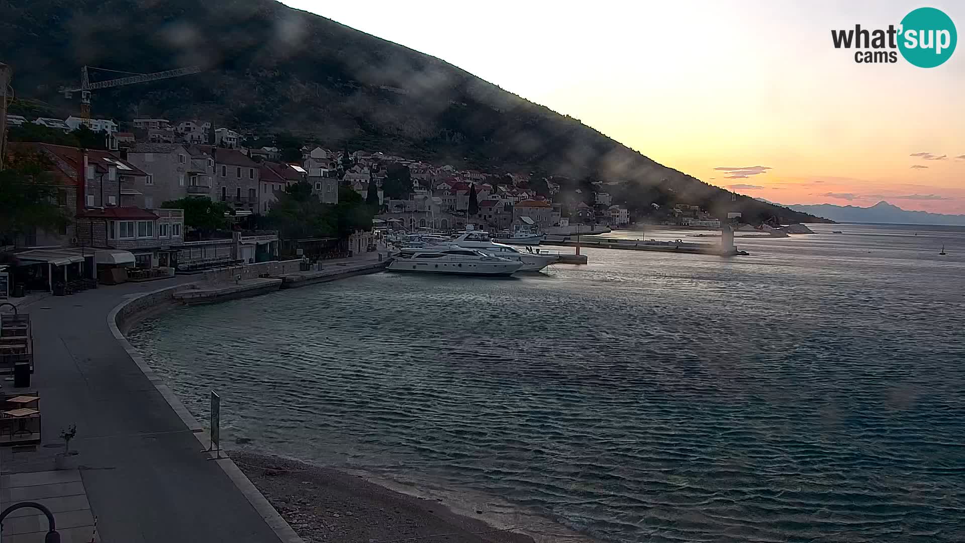 Webcam Bol Centre-Ville & Marina – Vue en direct depuis Bol, île de Brač