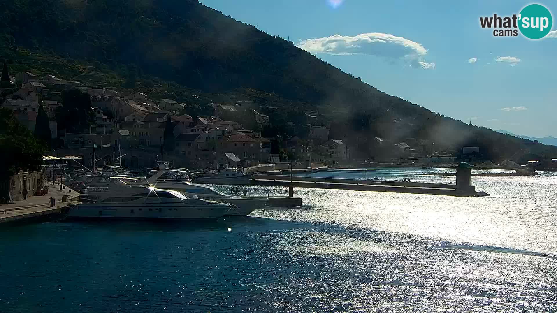 Webcam Bol Hafen & Ortszentrum – Liveblick aus Bol auf der Insel Brač