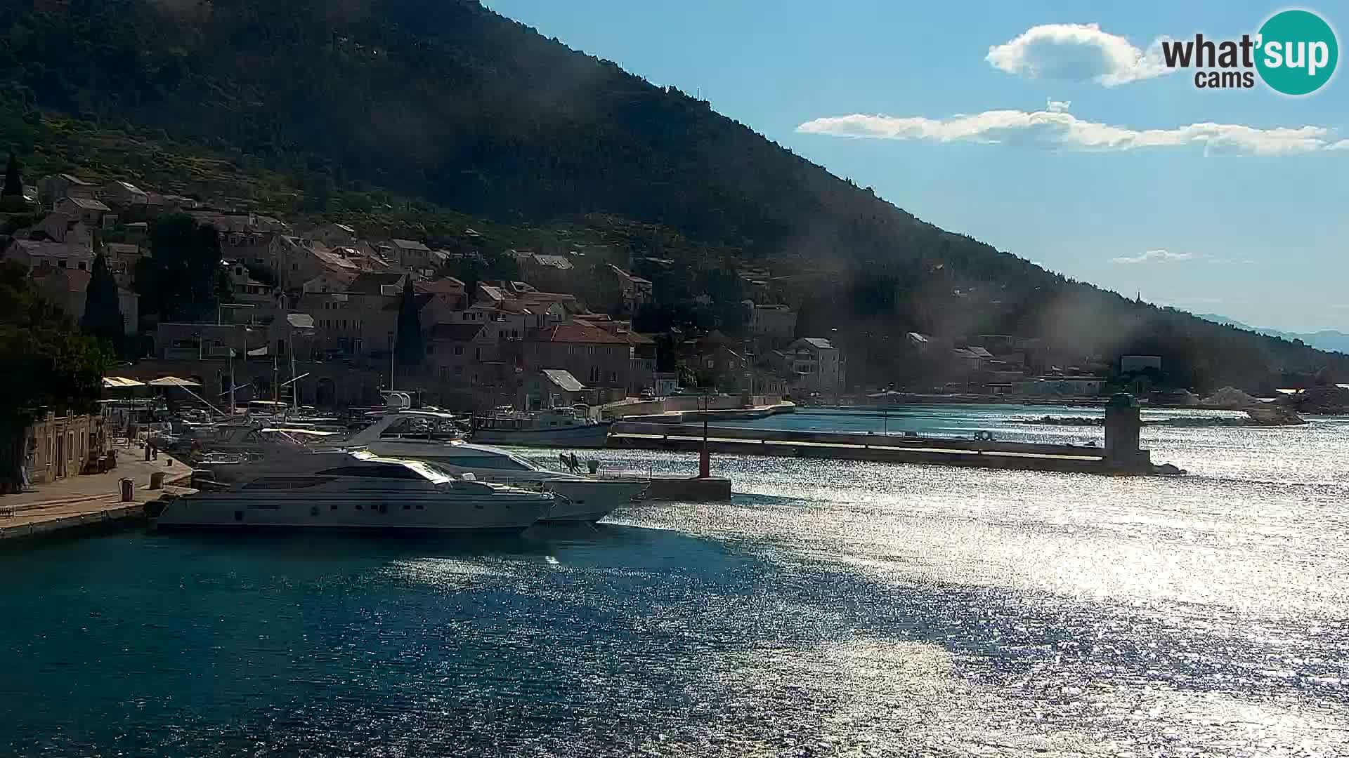 Webcam Bol centre-ville & marina – Vue en direct depuis Bol, île de Brač