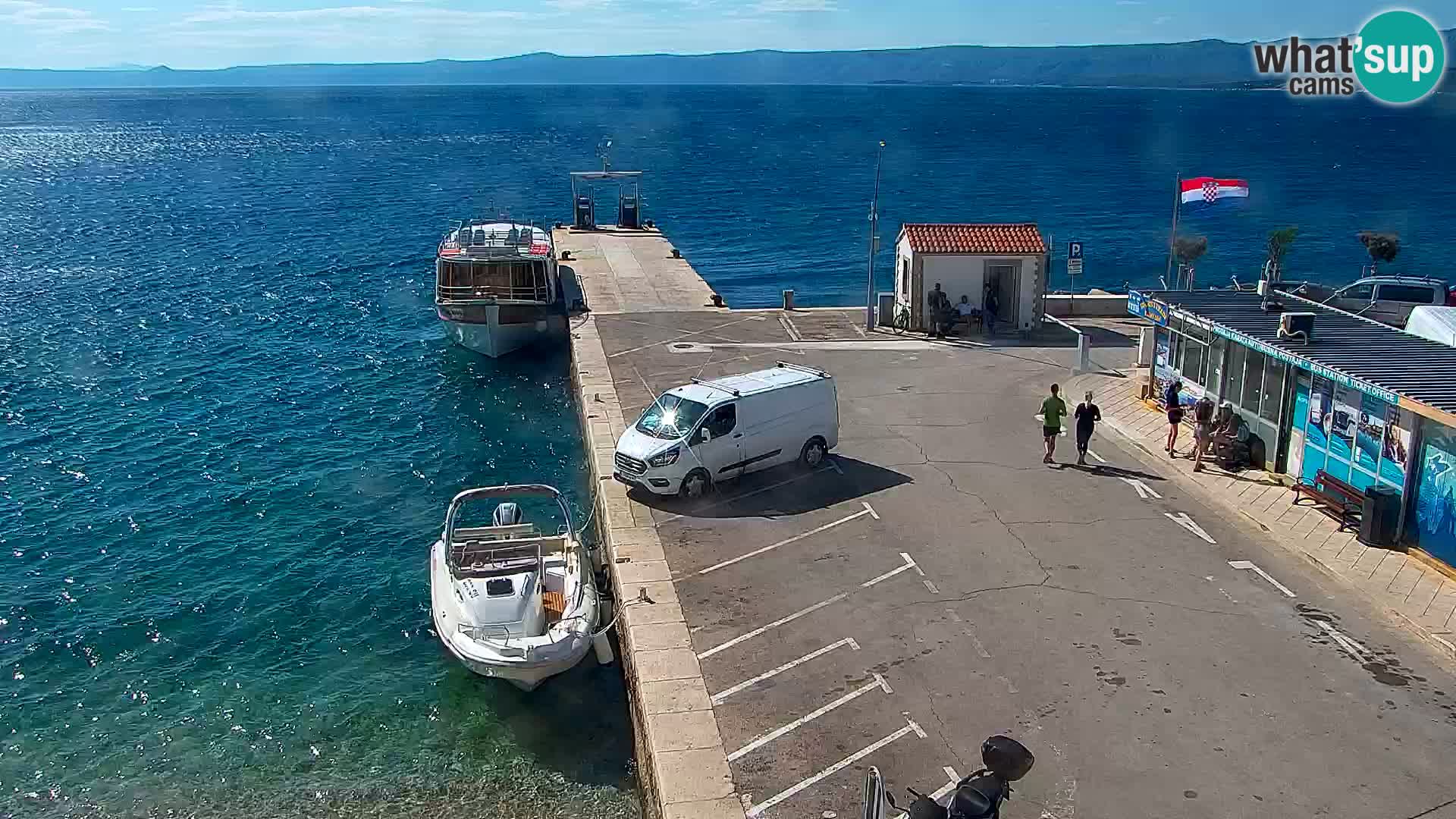 Webcam Bol centre-ville & marina – Vue en direct depuis Bol, île de Brač