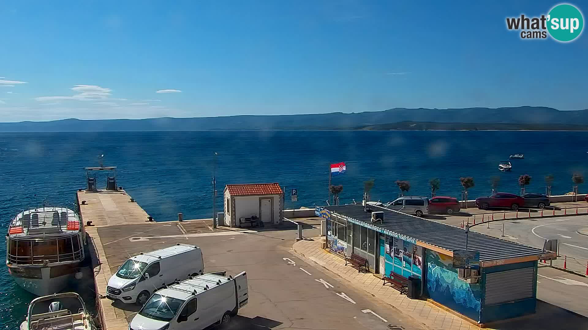 Webcam Bol centre-ville & marina – Vue en direct depuis Bol, île de Brač