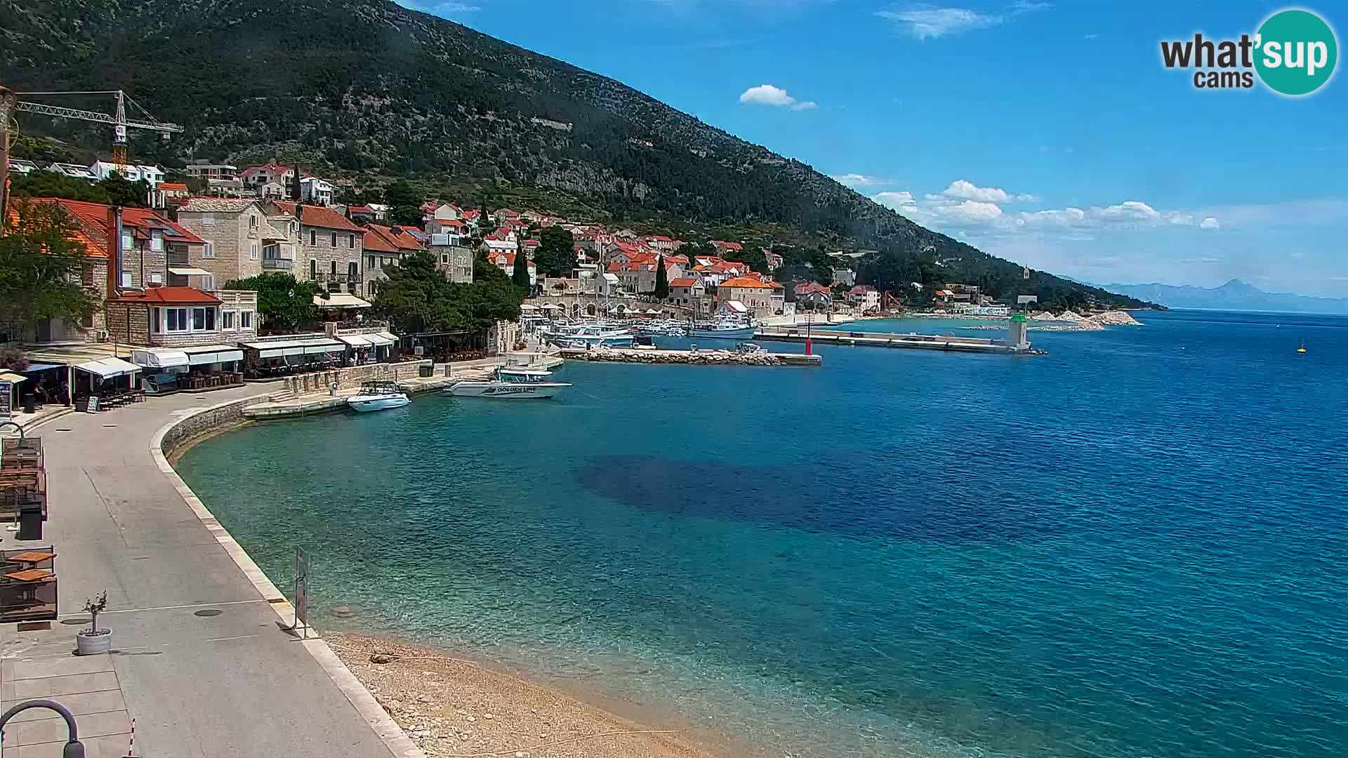 Webcam Bol centre-ville & marina – Vue en direct depuis Bol, île de Brač
