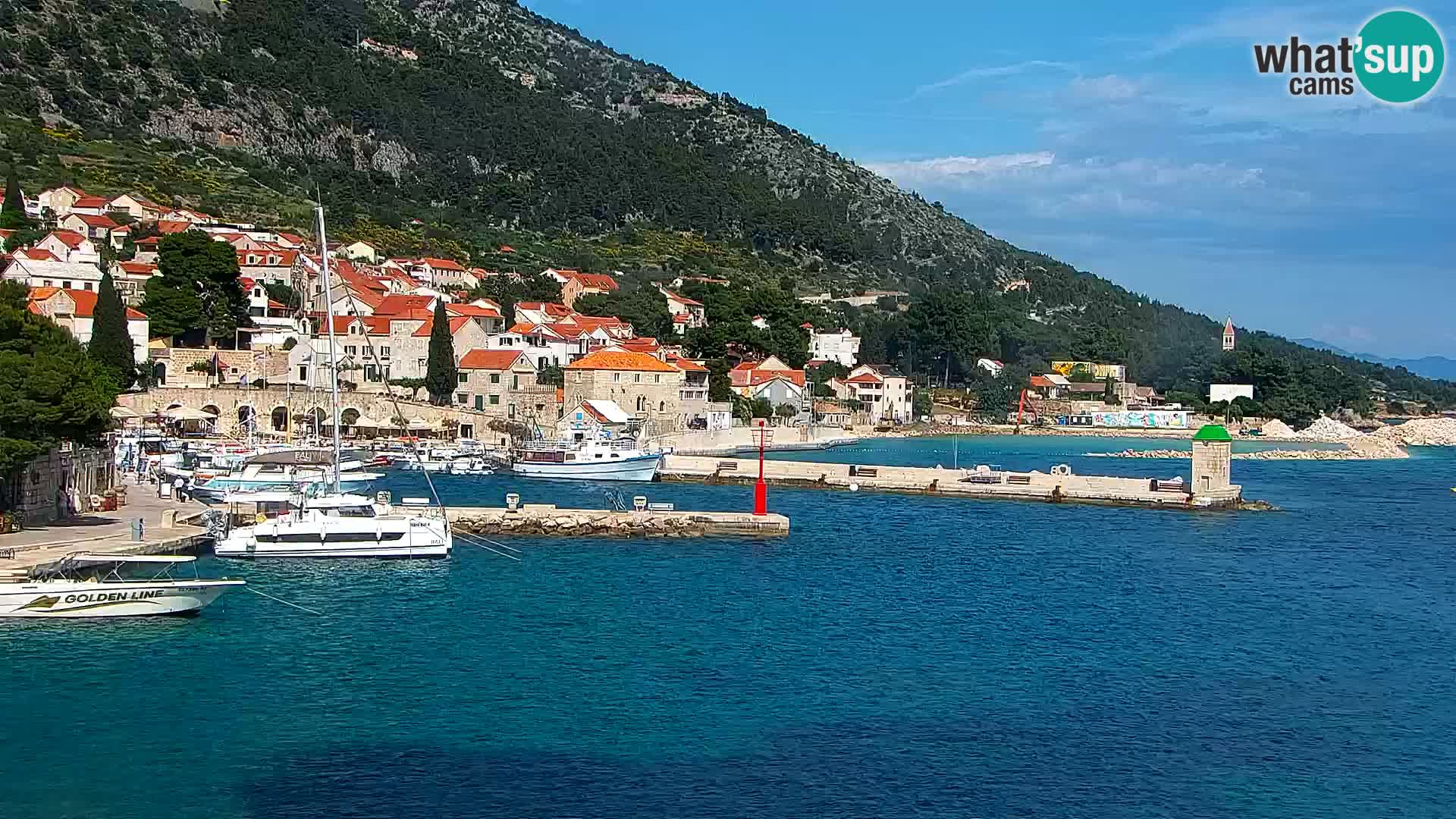 Webcam Bol centre-ville & marina – Vue en direct depuis Bol, île de Brač