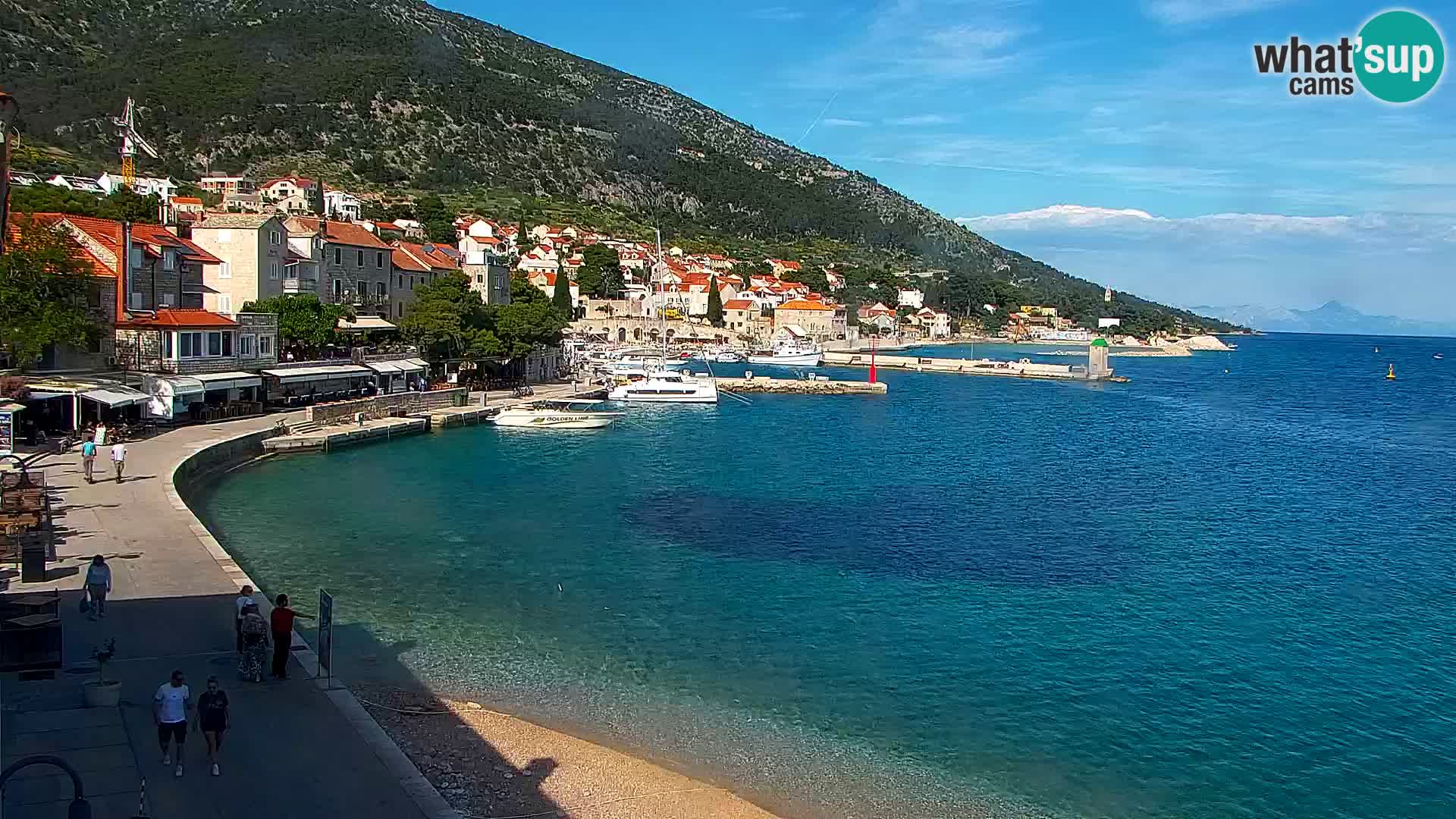 Webcam Bol centre-ville & marina – Vue en direct depuis Bol, île de Brač