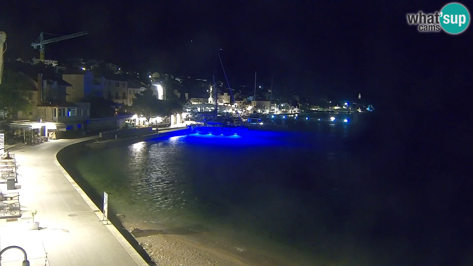 Webcam Bol Centro e Marina – Vista live dal porto di Bol