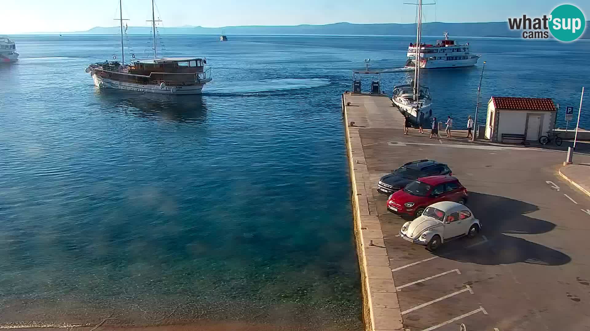 Webcam Bol centre-ville & marina – Vue en direct depuis Bol, île de Brač
