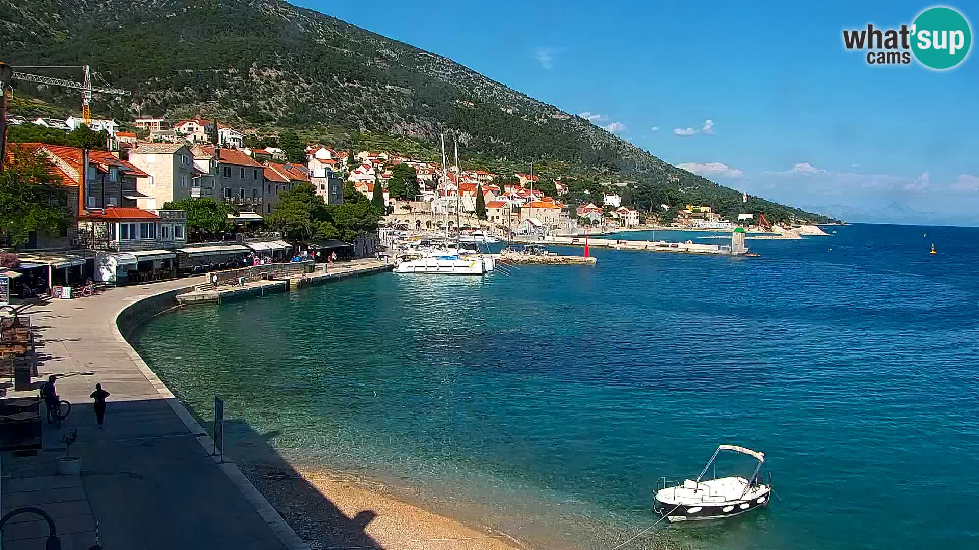 Webcam Bol Centro e Marina – Vista live dal porto di Bol