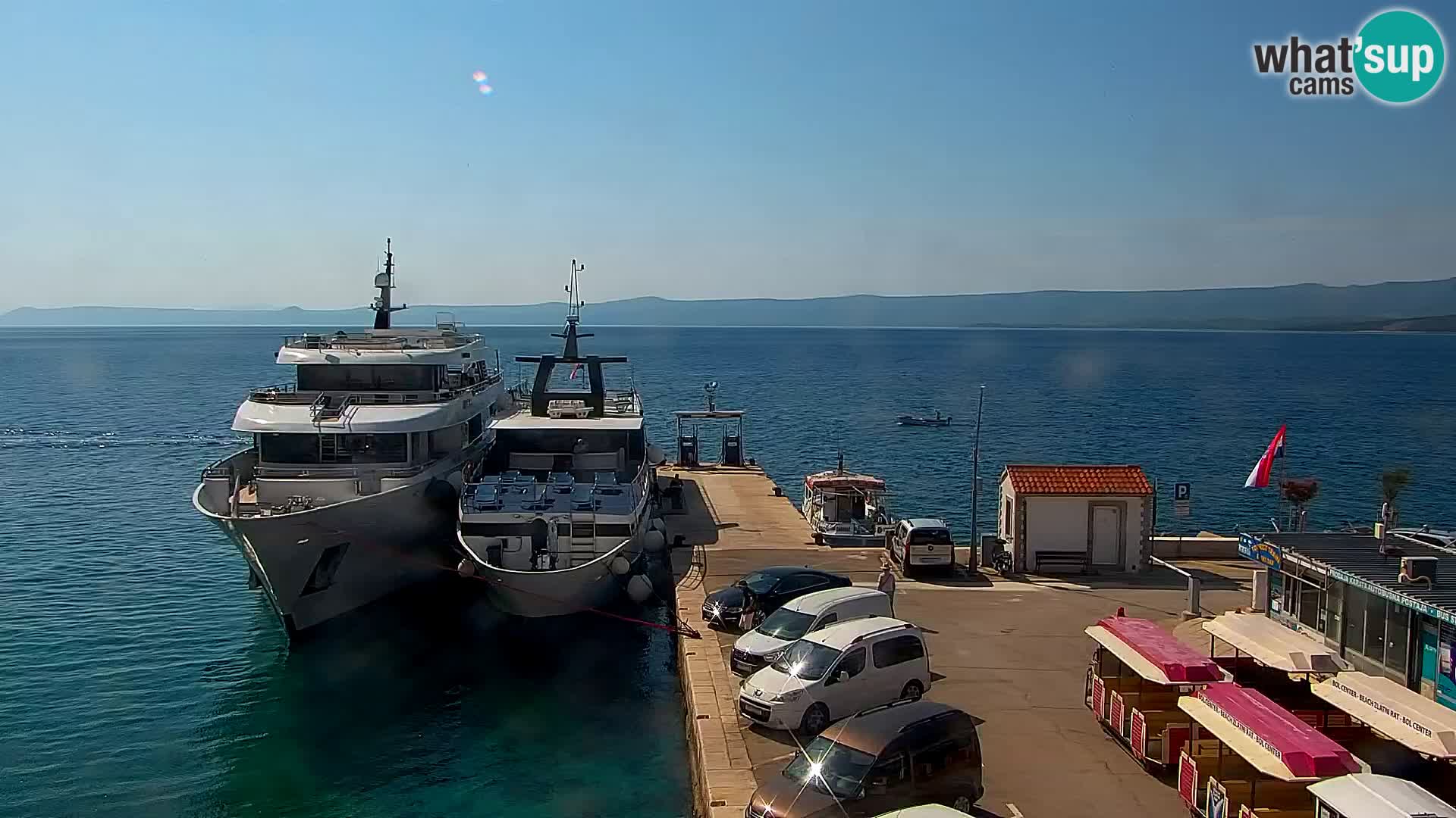 Webcam Bol Centre-Ville & Marina – Vue en direct depuis Bol, île de Brač