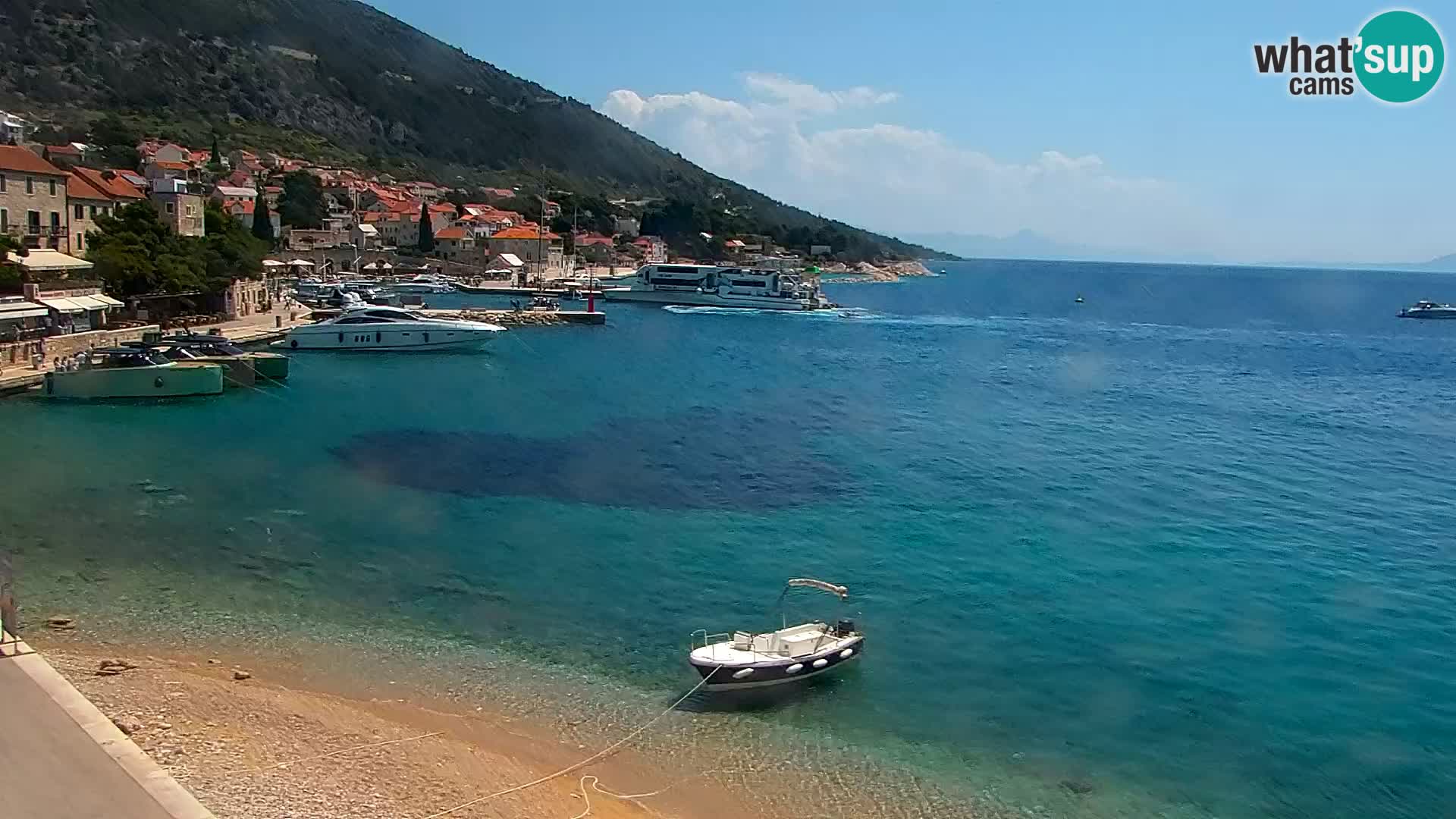 Webcam Bol Centre-Ville & Marina – Vue en direct depuis Bol, île de Brač