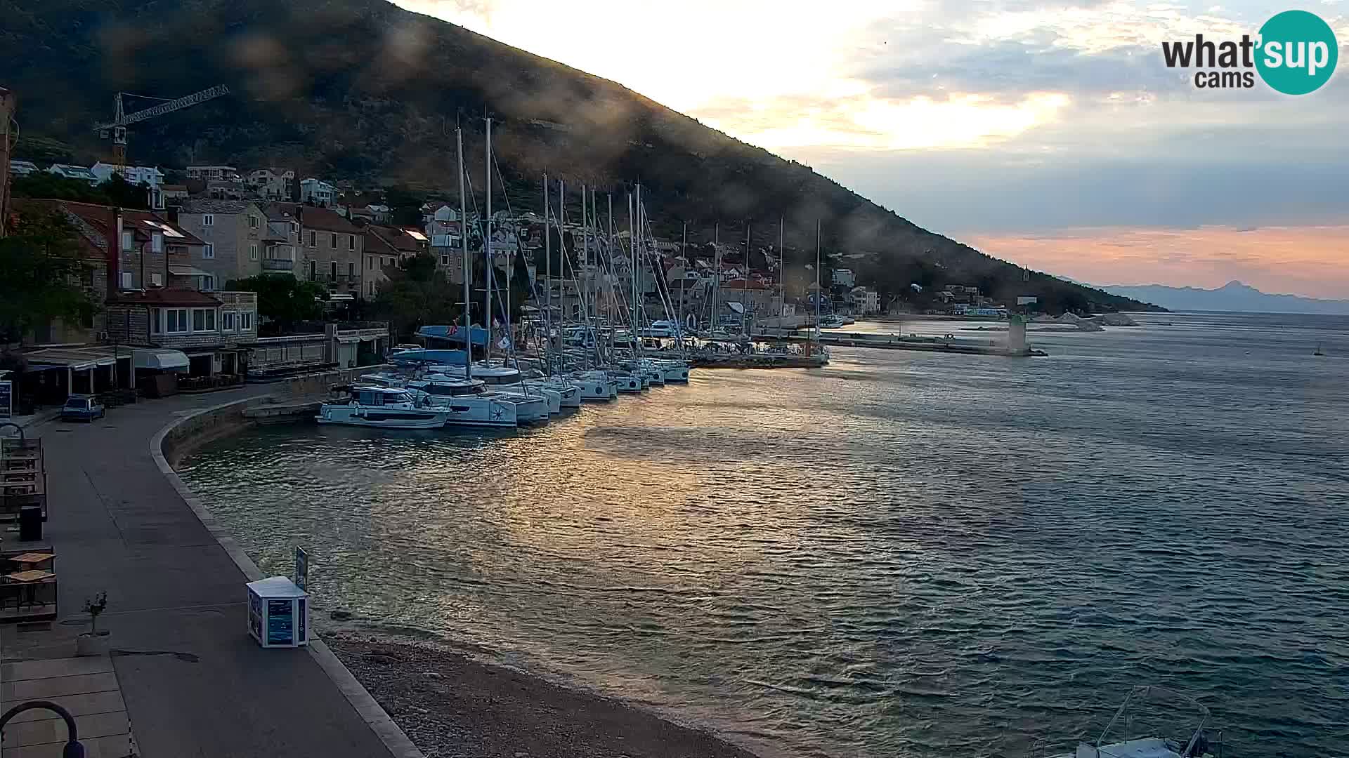 Webcam Bol centre-ville & marina – Vue en direct depuis Bol, île de Brač