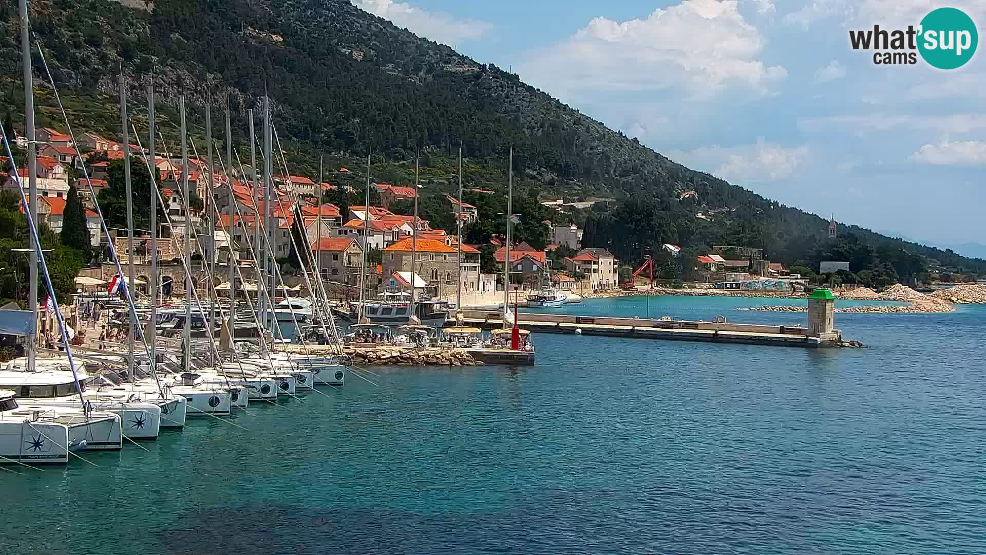 Webcam Bol centre-ville & marina – Vue en direct depuis Bol, île de Brač