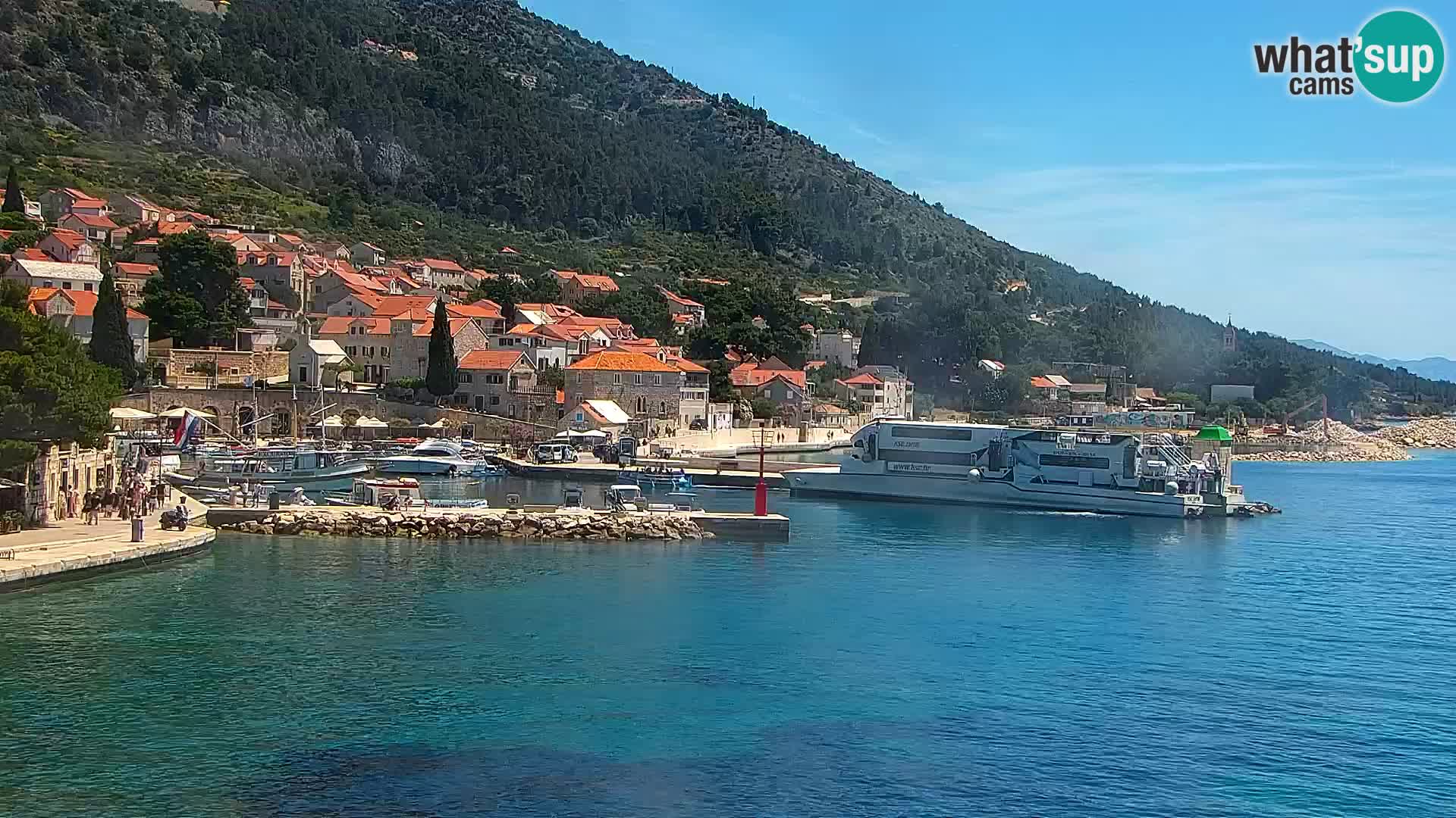 Webcam Bol centre-ville & marina – Vue en direct depuis Bol, île de Brač