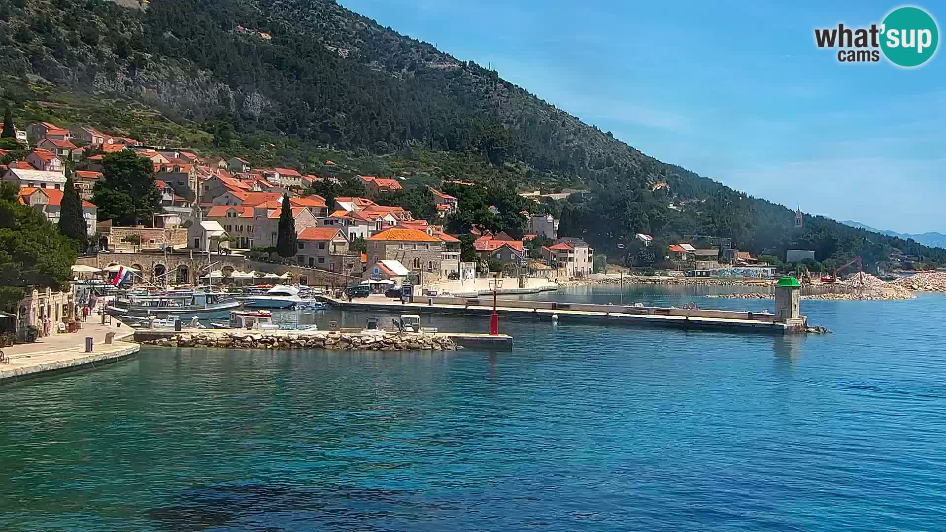 Webcam Bol centre-ville & marina – Vue en direct depuis Bol, île de Brač