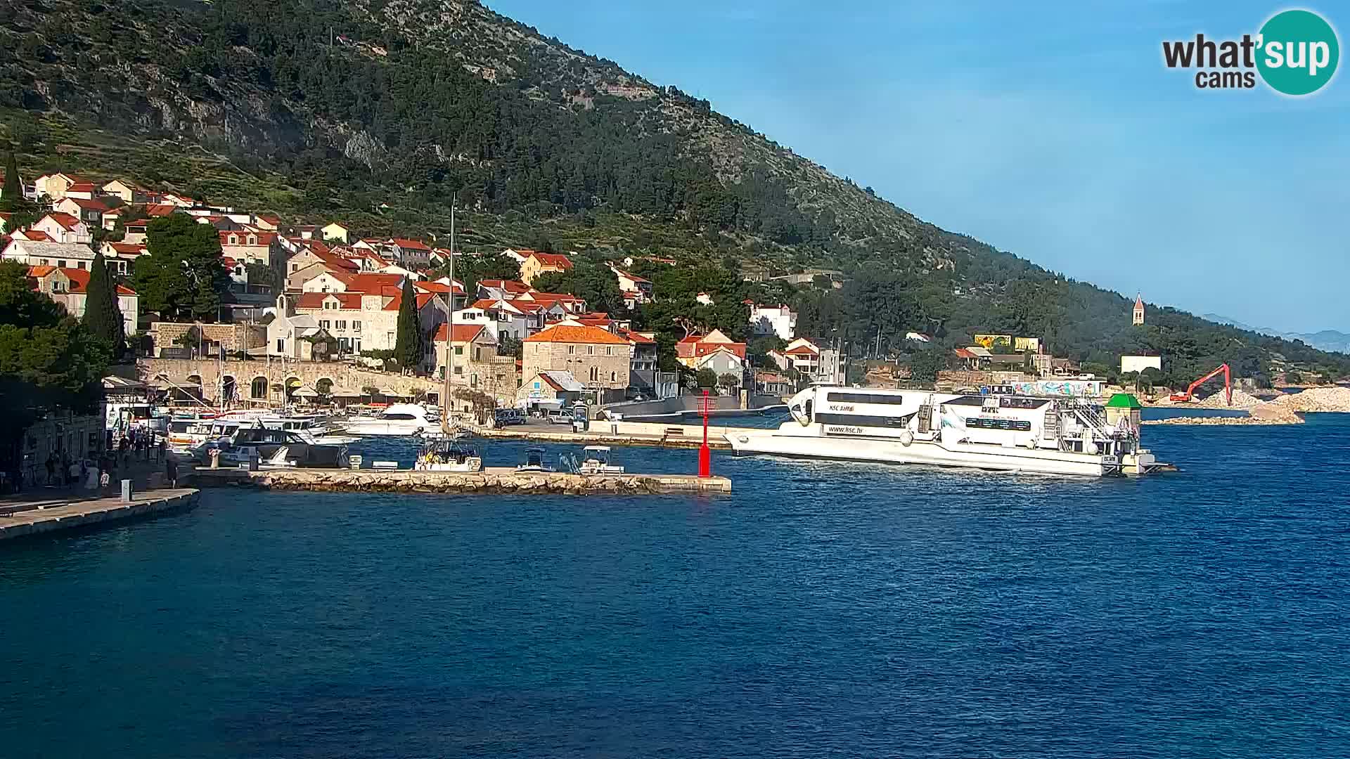 Webcam Bol Centre-Ville & Marina – Vue en direct depuis Bol, île de Brač