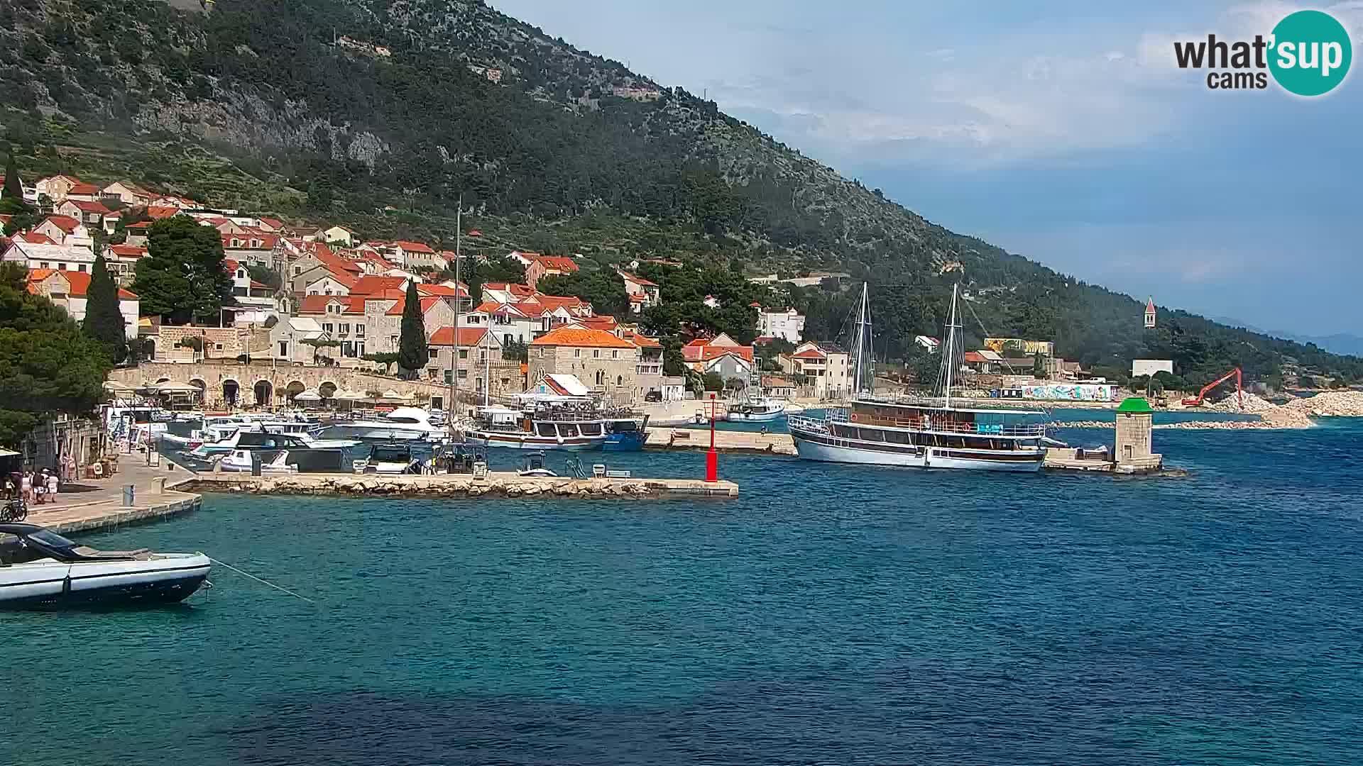 Webcam Bol centre-ville & marina – Vue en direct depuis Bol, île de Brač