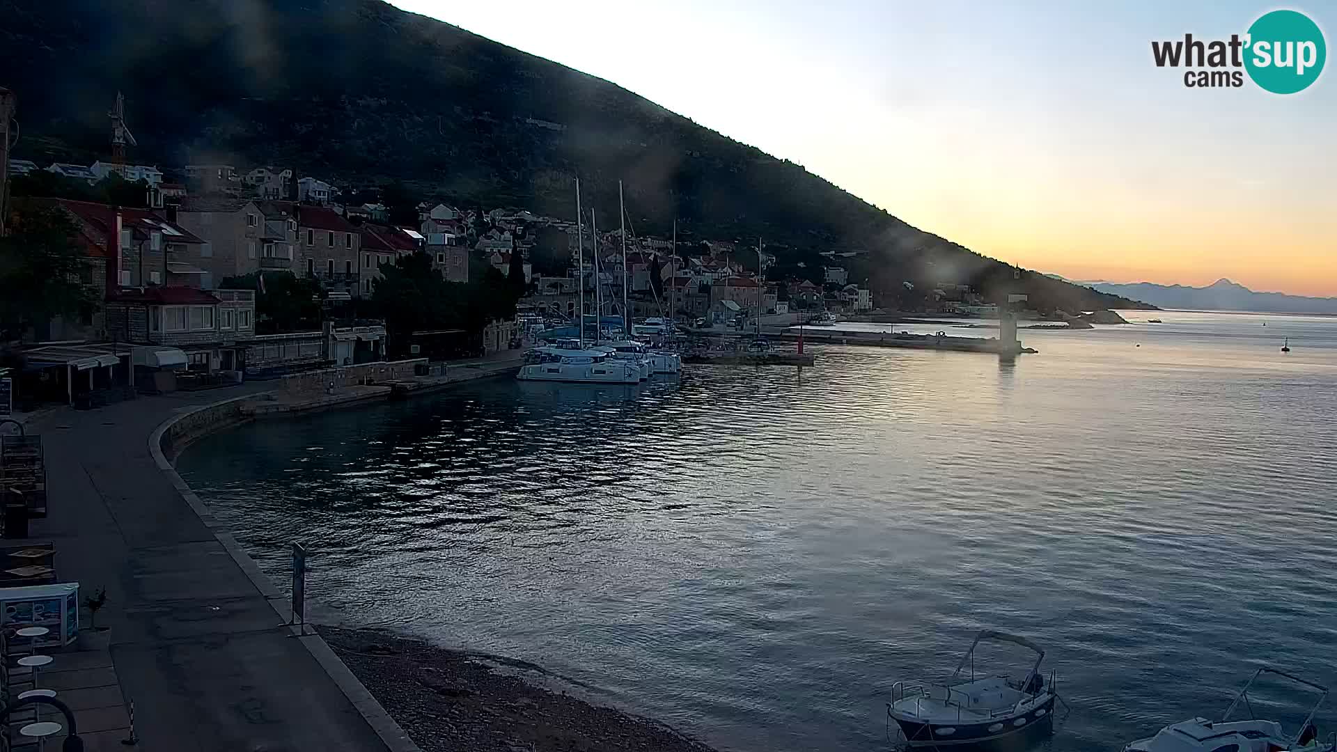Webcam Bol Centre-Ville & Marina – Vue en direct depuis Bol, île de Brač