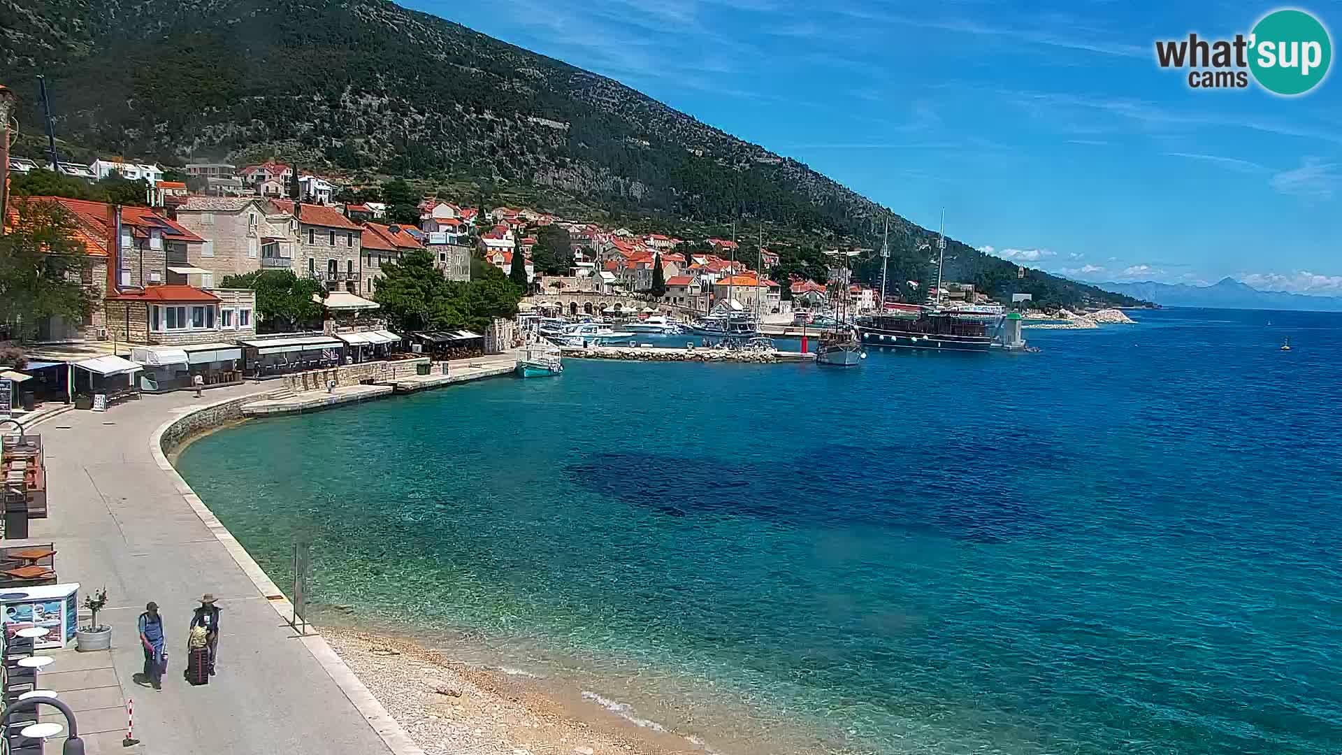 Webcam Bol centre-ville & marina – Vue en direct depuis Bol, île de Brač