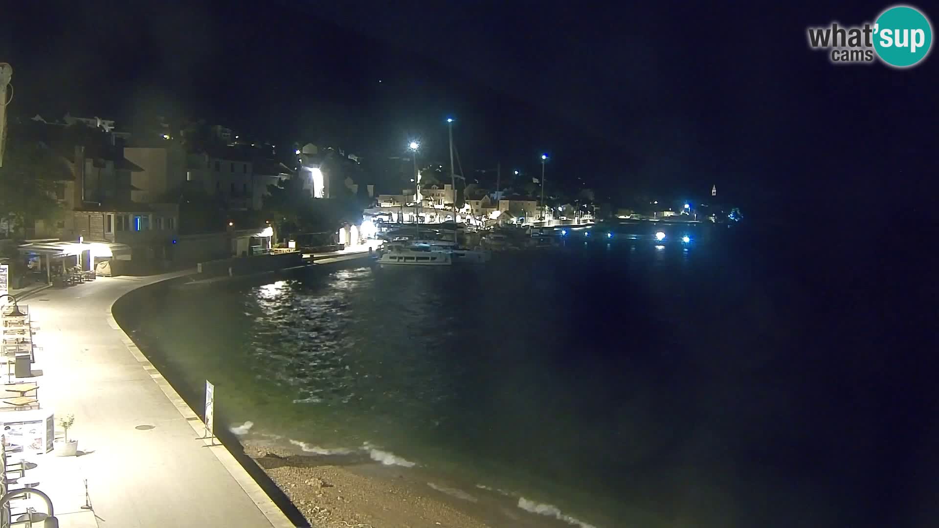 Webcam Bol Centro e Marina – Vista live dal porto di Bol