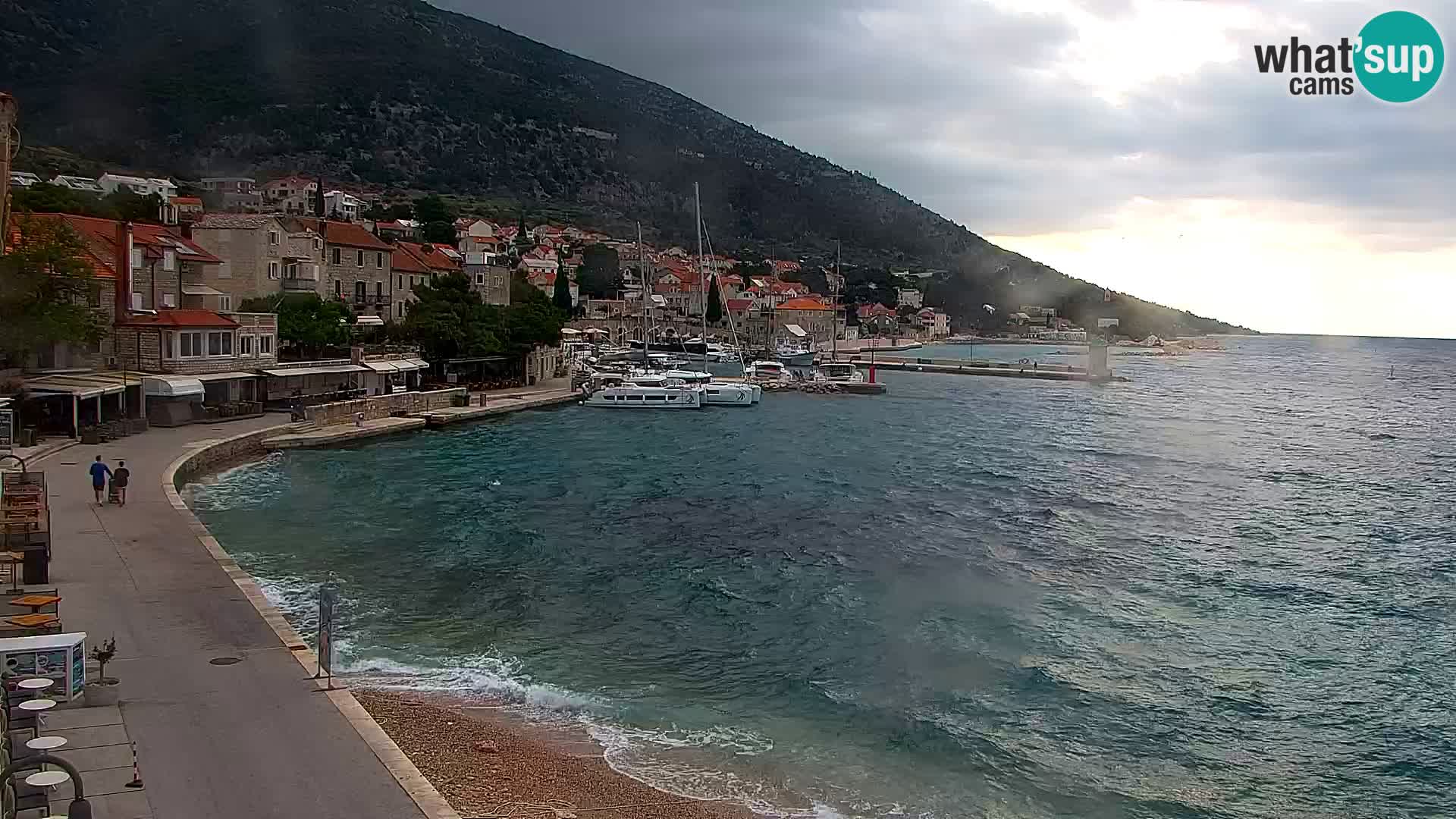 Webcam Bol Centre-Ville & Marina – Vue en direct depuis Bol, île de Brač