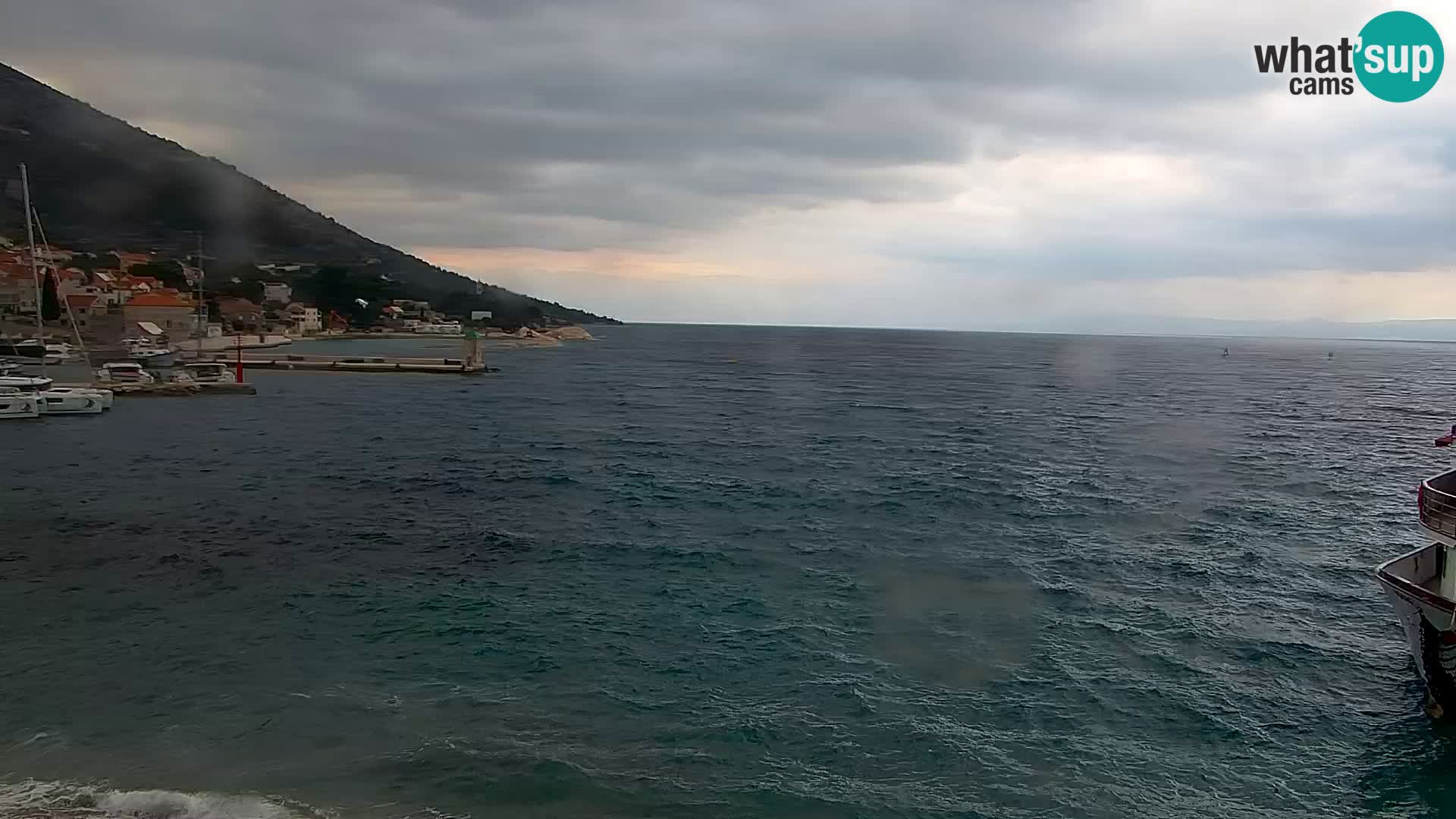 Webcam Bol centre-ville & marina – Vue en direct depuis Bol, île de Brač