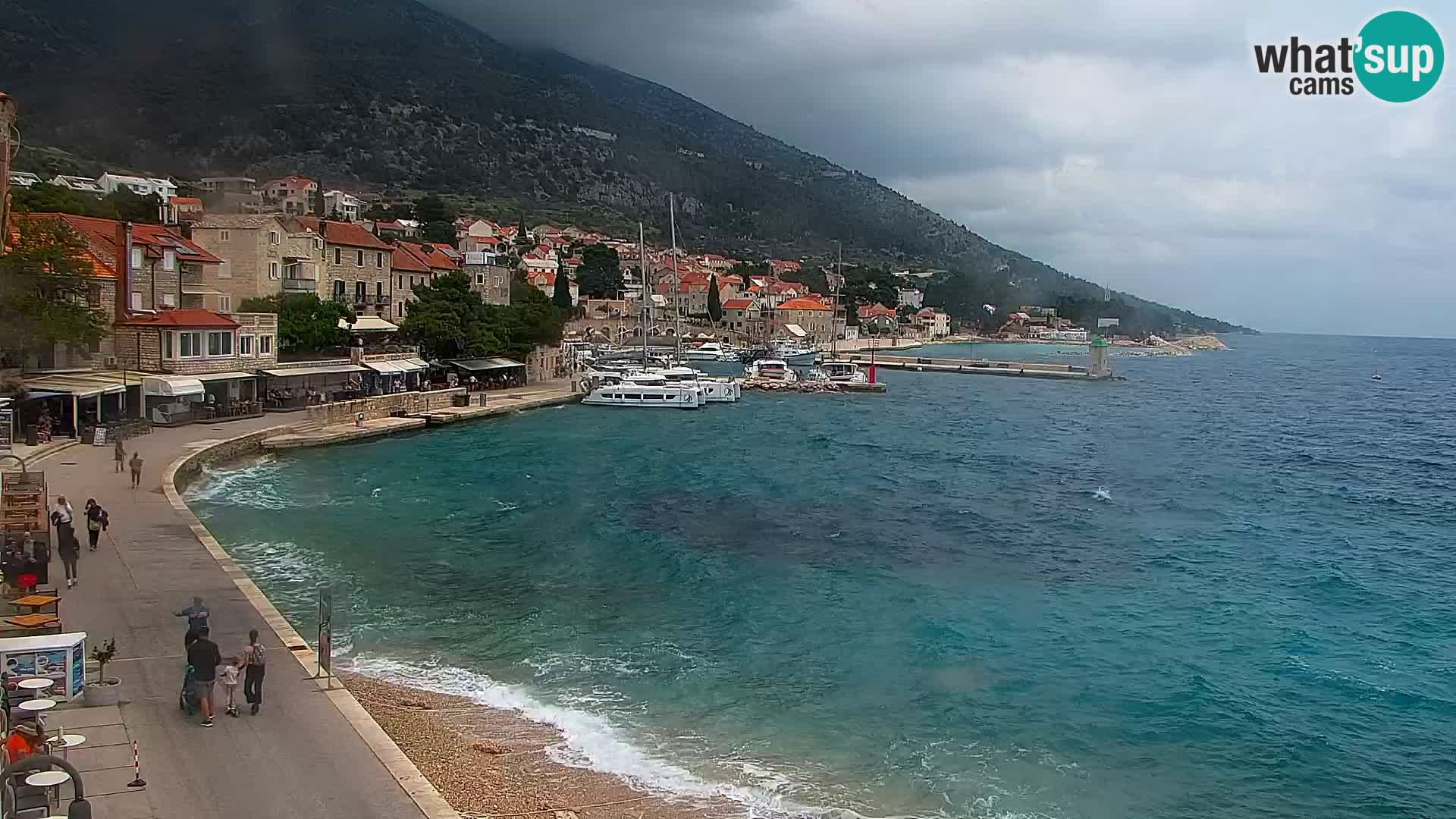 Webcam Bol Centre-Ville & Marina – Vue en direct depuis Bol, île de Brač