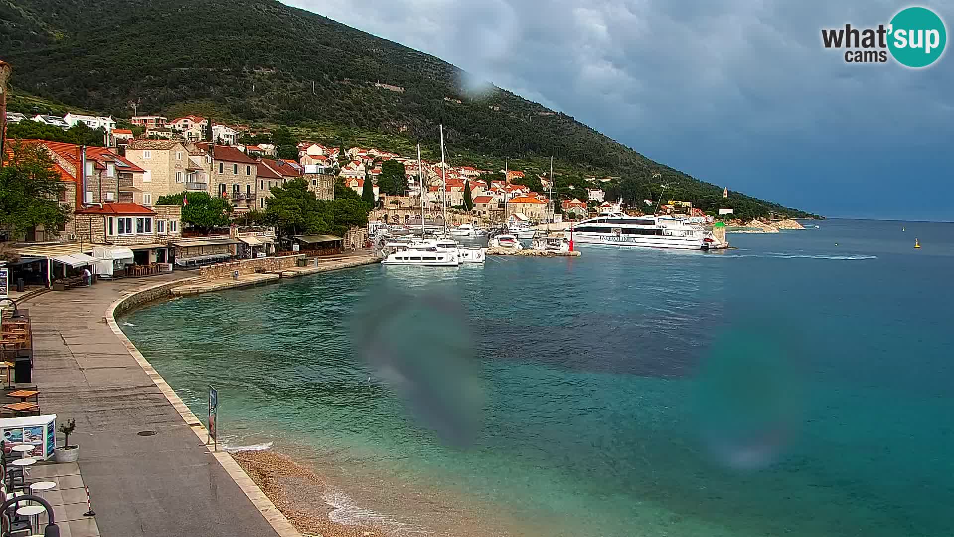 Webcam Bol centre-ville & marina – Vue en direct depuis Bol, île de Brač