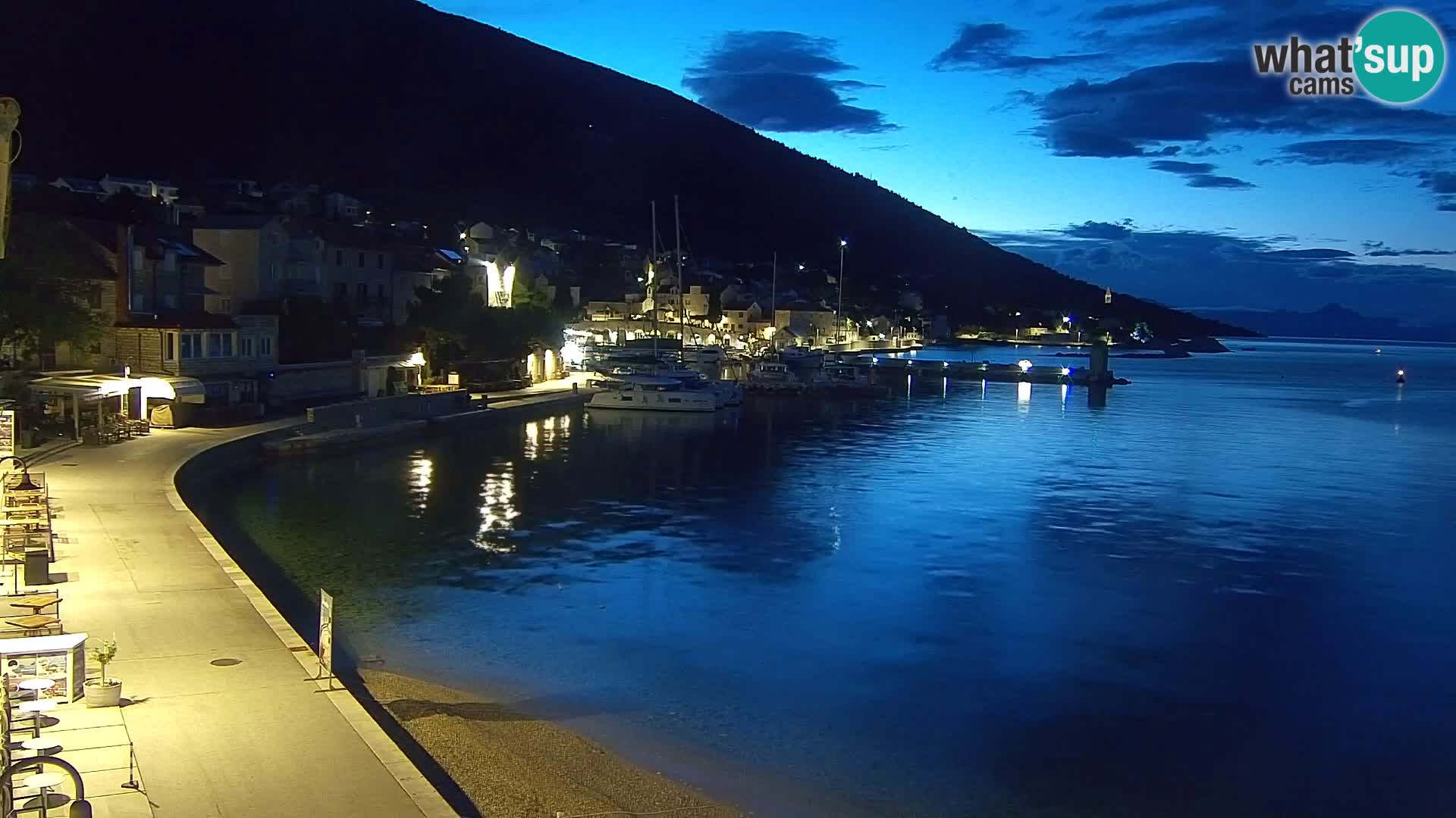 Webcam Bol centre-ville & marina – Vue en direct depuis Bol, île de Brač