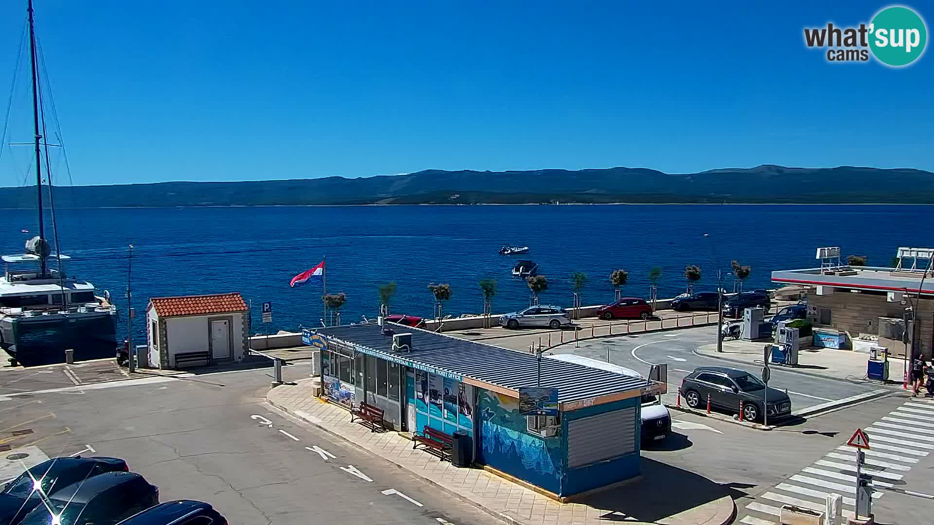 Webcam Bol centre-ville & marina – Vue en direct depuis Bol, île de Brač
