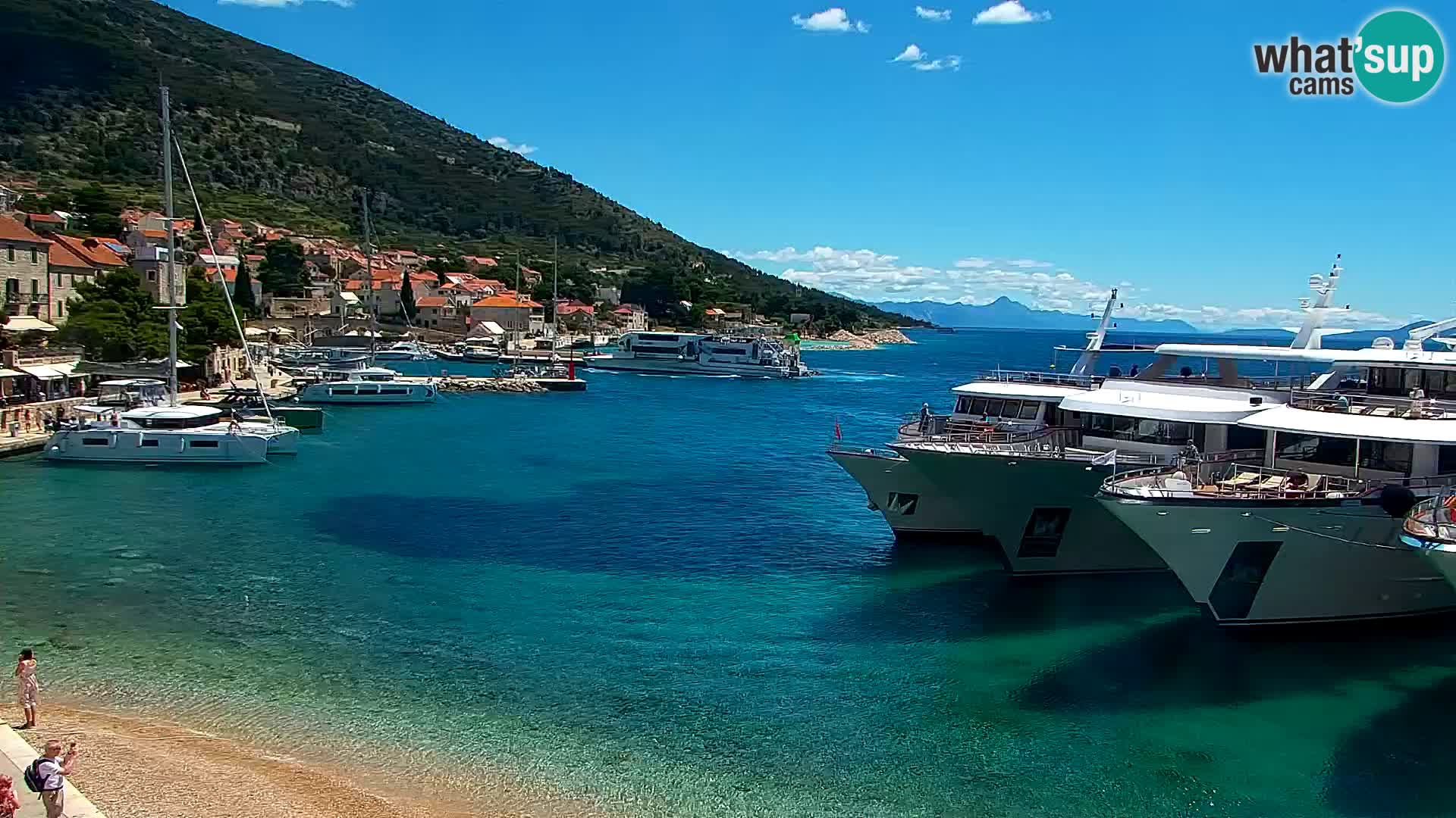 Webcam Bol Centre-Ville & Marina – Vue en direct depuis Bol, île de Brač