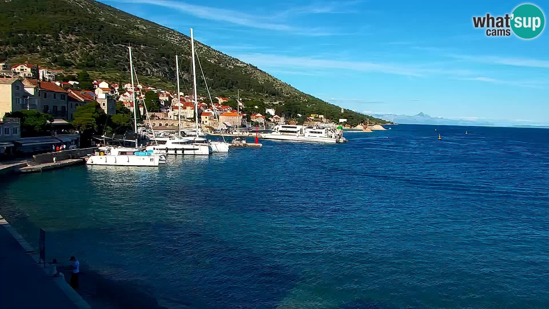 Webcam Bol Centre-Ville & Marina – Vue en direct depuis Bol, île de Brač